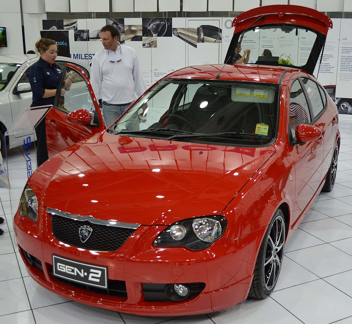 Proton Gen-2, glossy red, sports car, SD Desktop Wallpaper