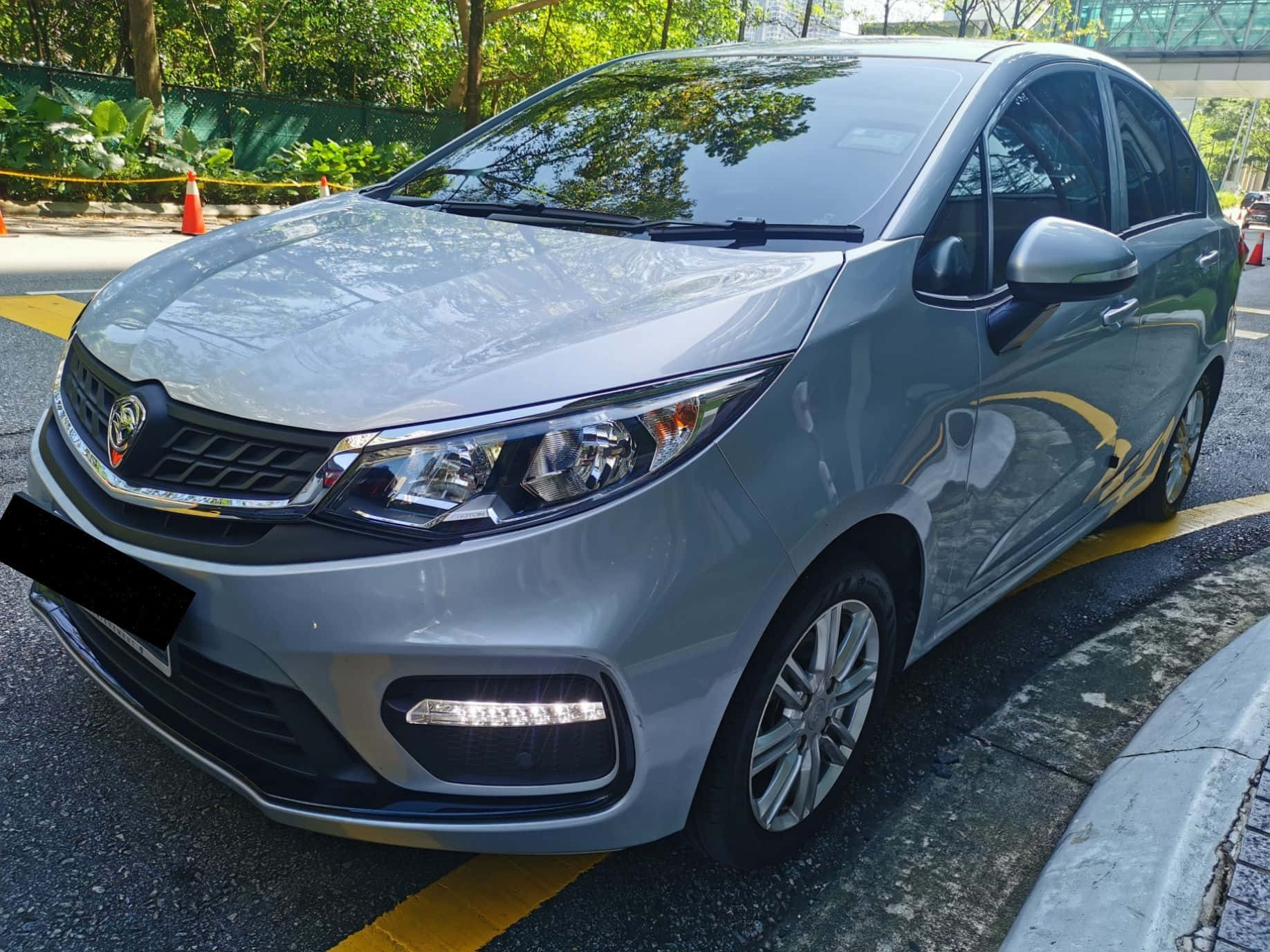 Proton Persona, silver, compact car, HD Desktop Wallpaper