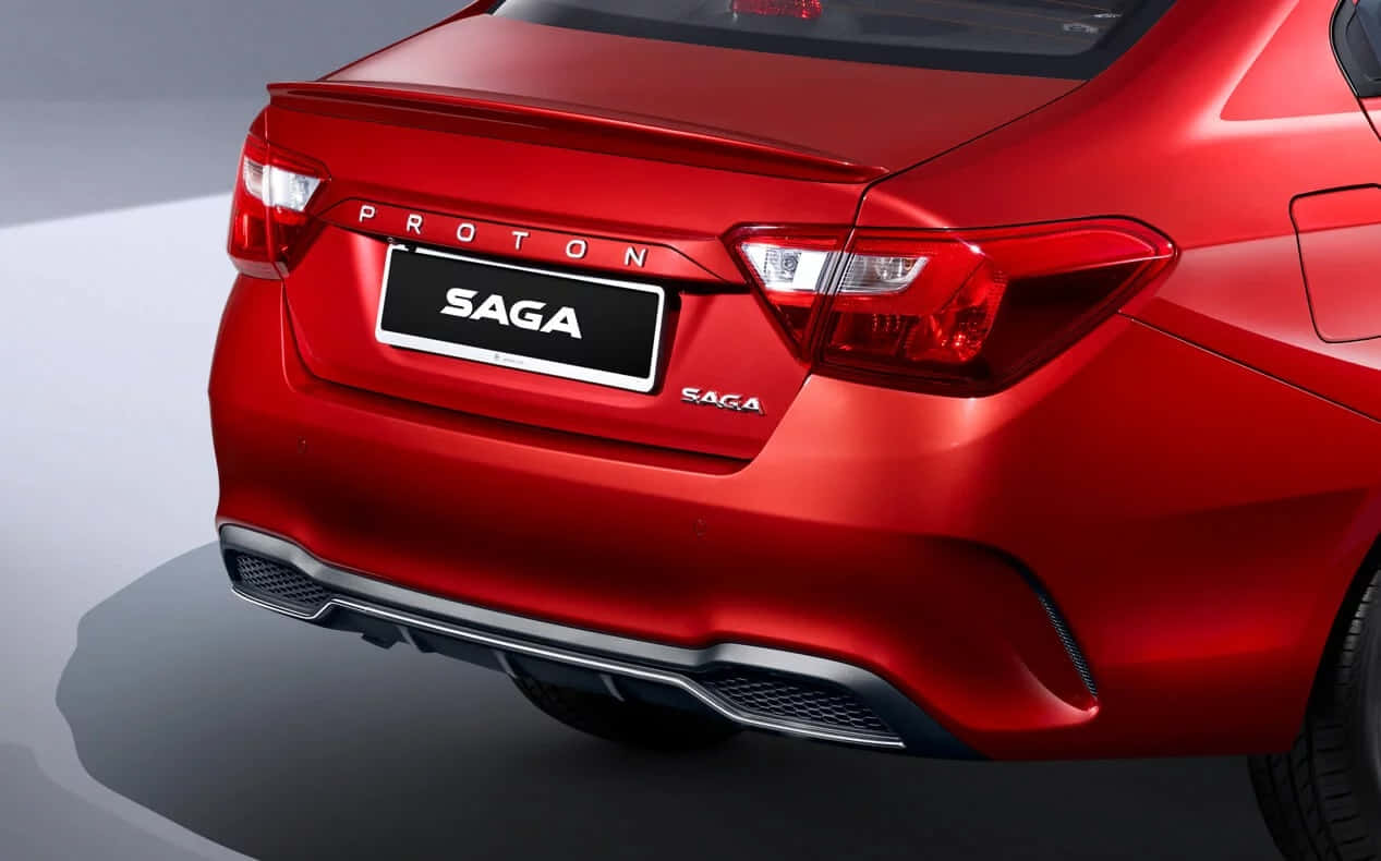 Proton Saga, red, glossy, SD Desktop Wallpaper