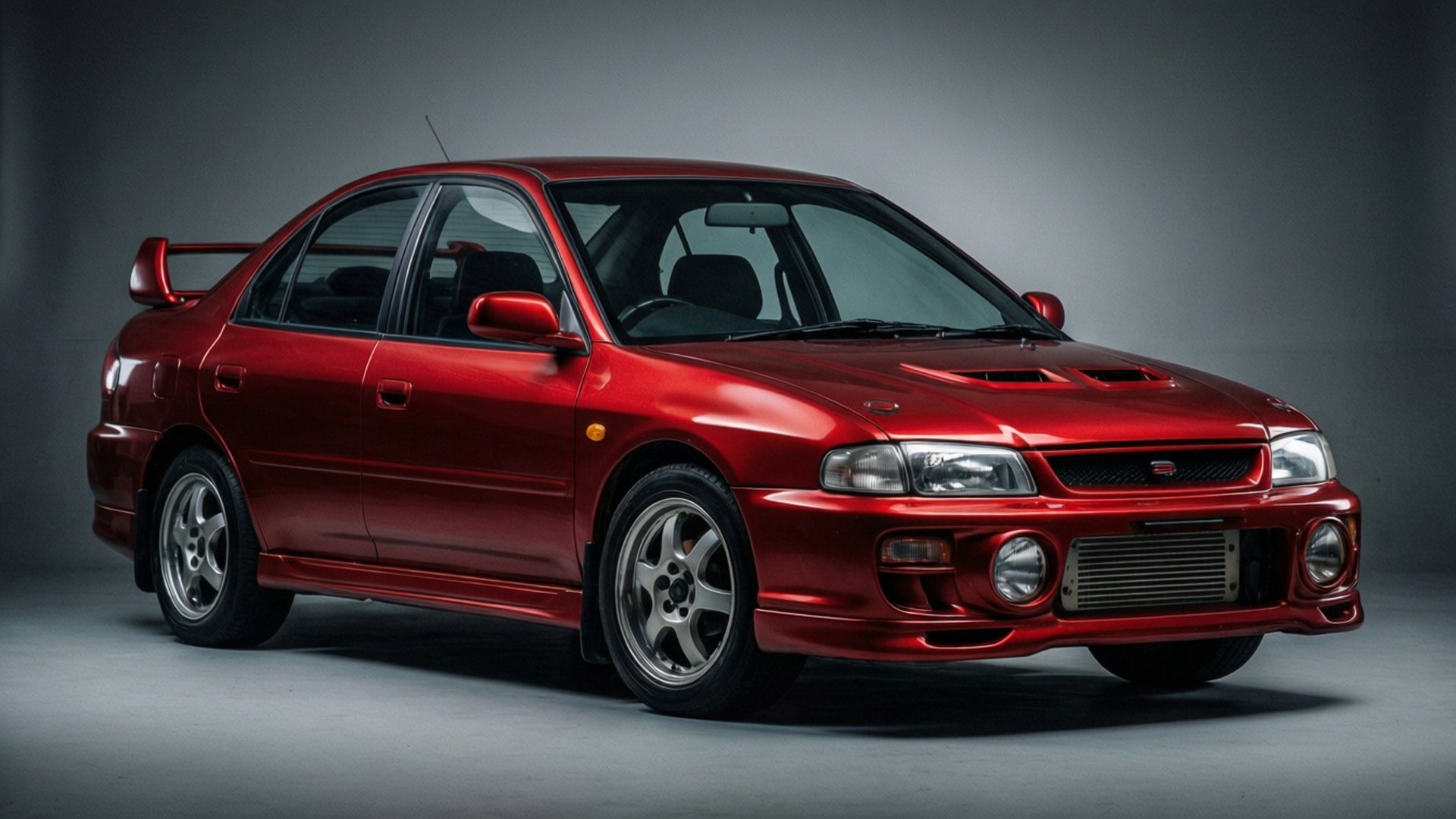 Proton Satria-neo, studio, dramatic lighting, Full HD Desktop Wallpaper