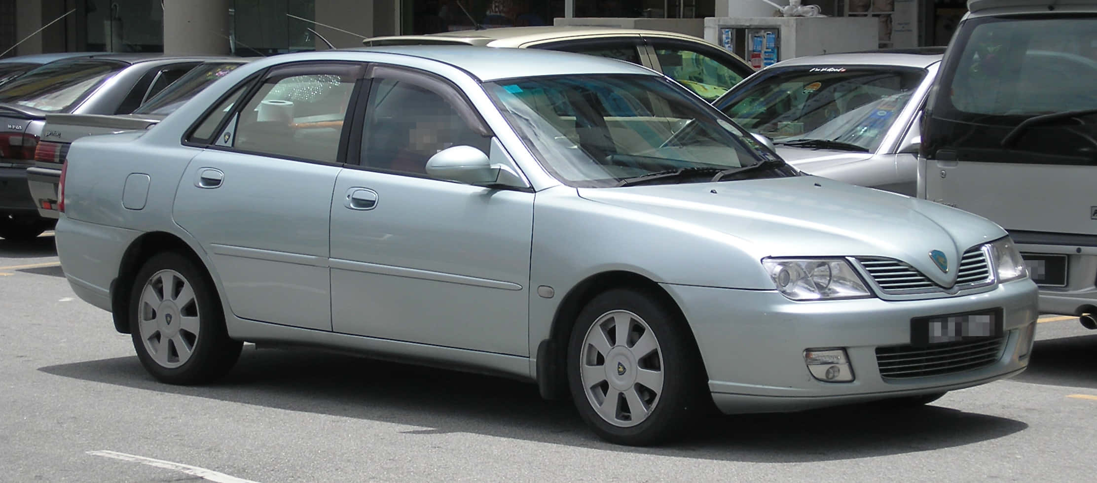 Proton Waja, silver, urban lot, Full HD Desktop Wallpaper