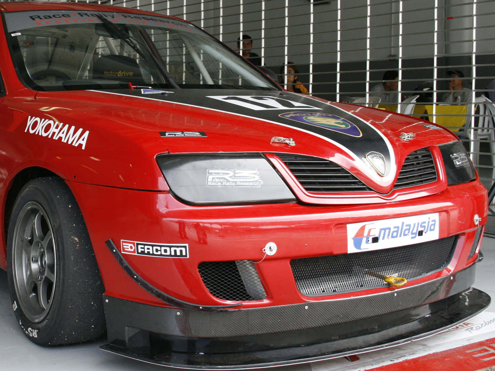 Proton Waja, race car, vibrant red, HD Desktop Wallpaper