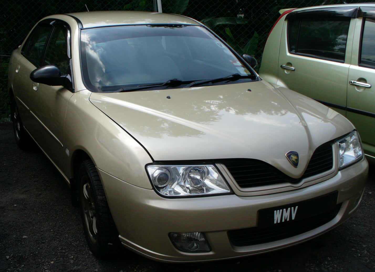 Proton Waja, golden sedan, beige, HD Desktop Wallpaper
