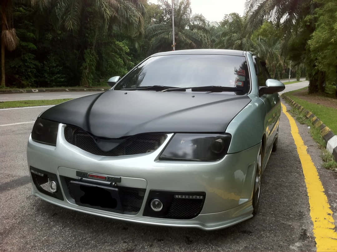 Proton Waja, silver, black, SD Desktop Wallpaper