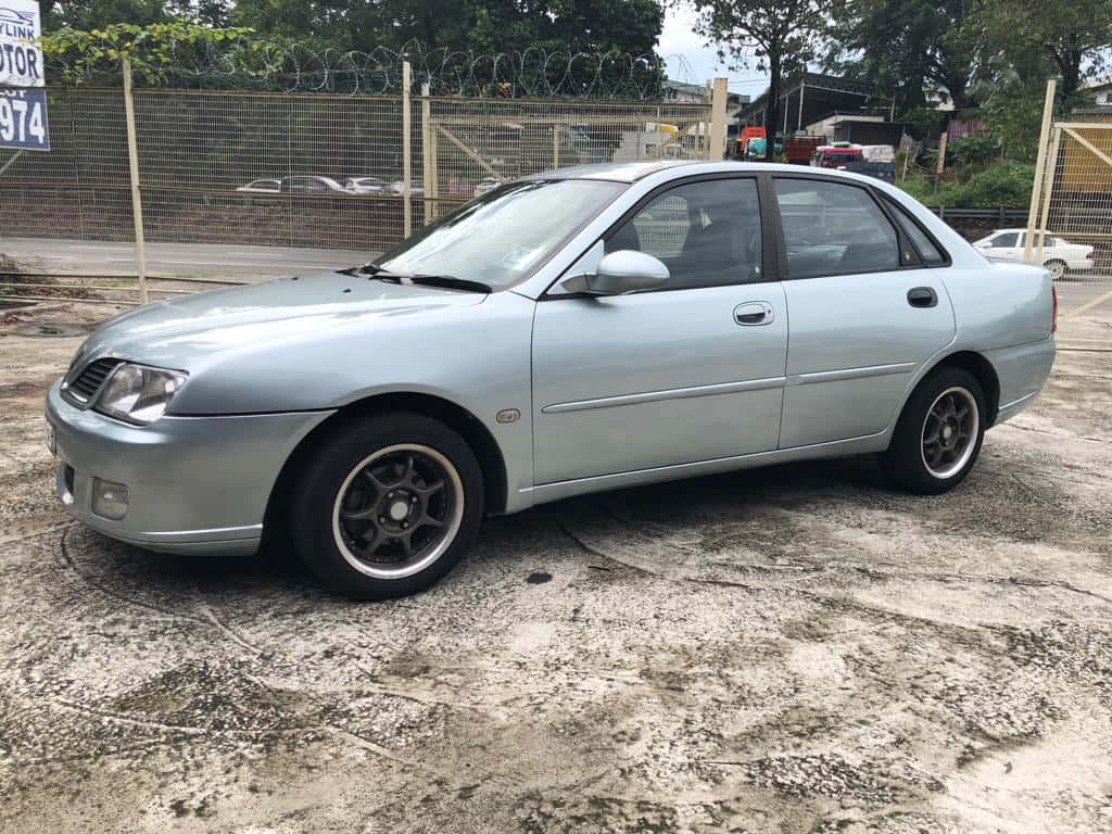 Proton Waja, silver sedan, black rims, SD Desktop Wallpaper