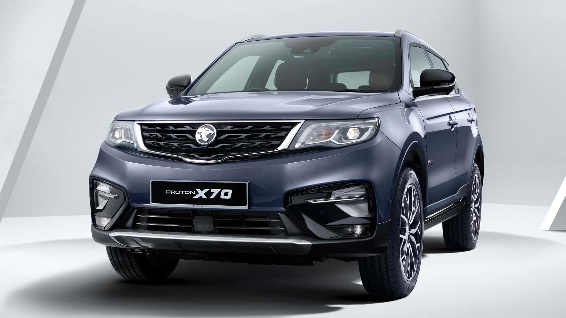 Proton X70, dark blue, minimalist studio, Full HD Desktop Wallpaper