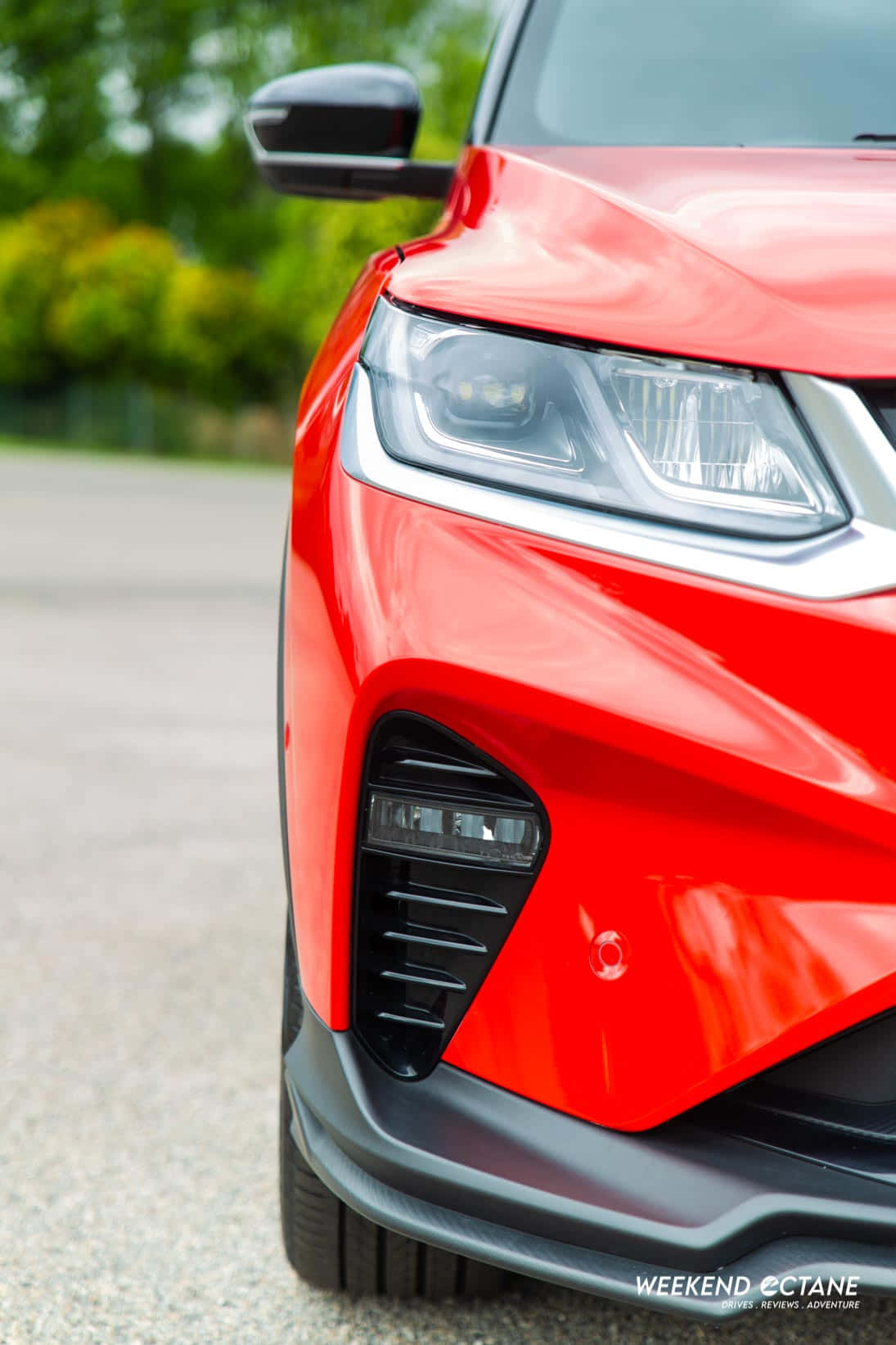 Proton 1095 x 1643, vibrant red car, sleek headlights, HD Phone Wallpaper