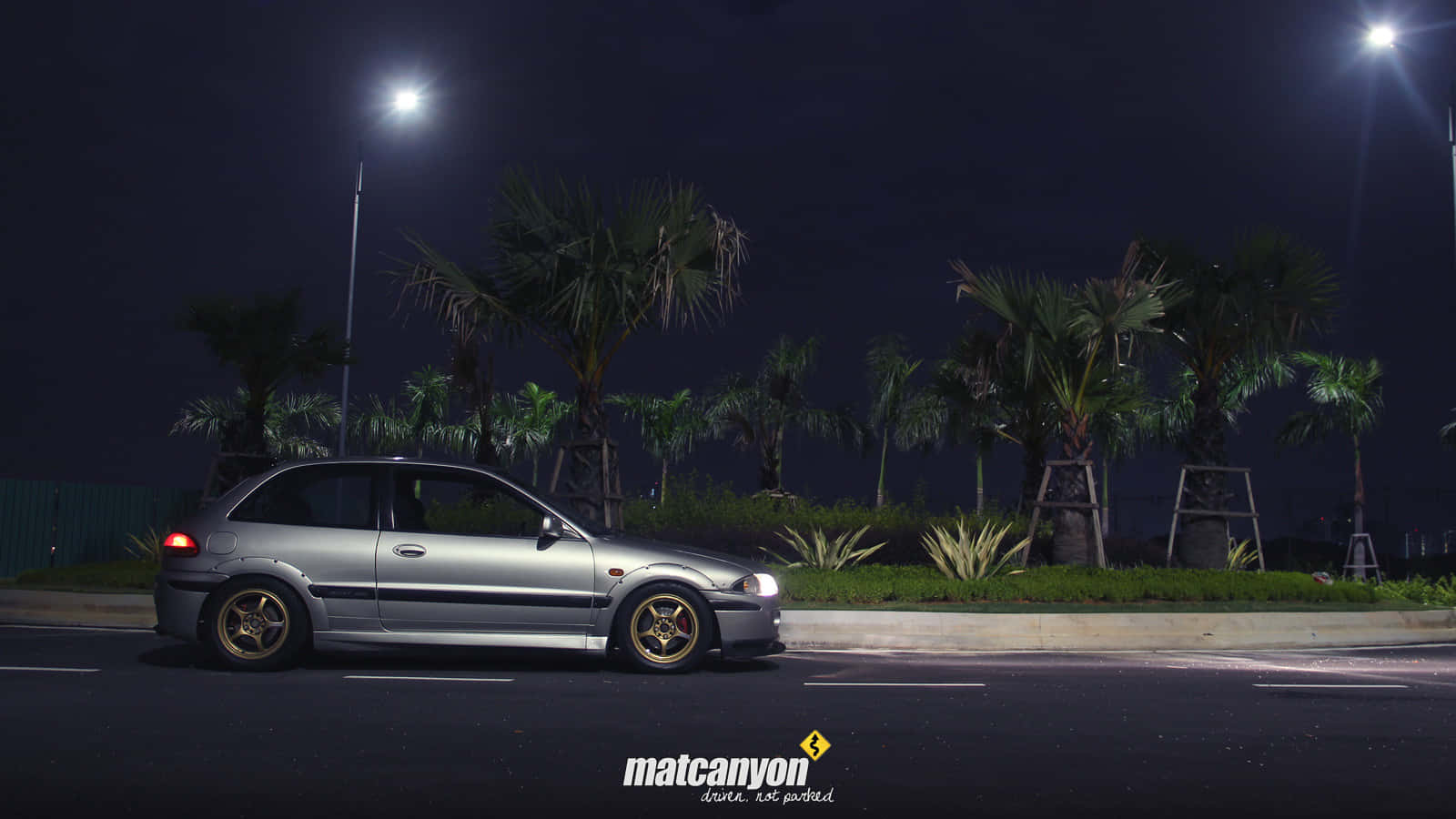 Proton, silver sports car, gold rims, HD Desktop Wallpaper