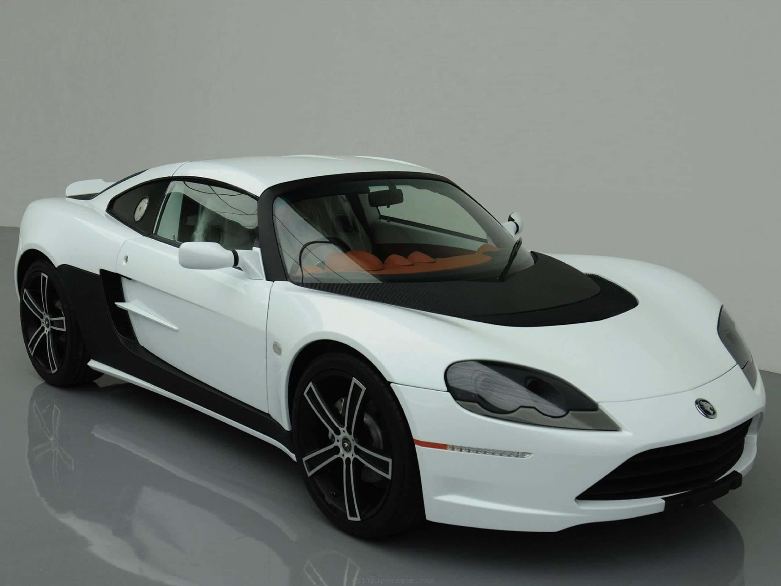 Proton, white sports car, black accents, 2K Desktop Wallpaper