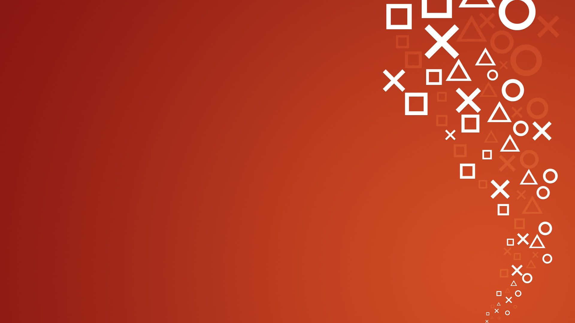 PS Vita, white gaming controller symbols, gradient red background, Full HD Desktop Wallpaper