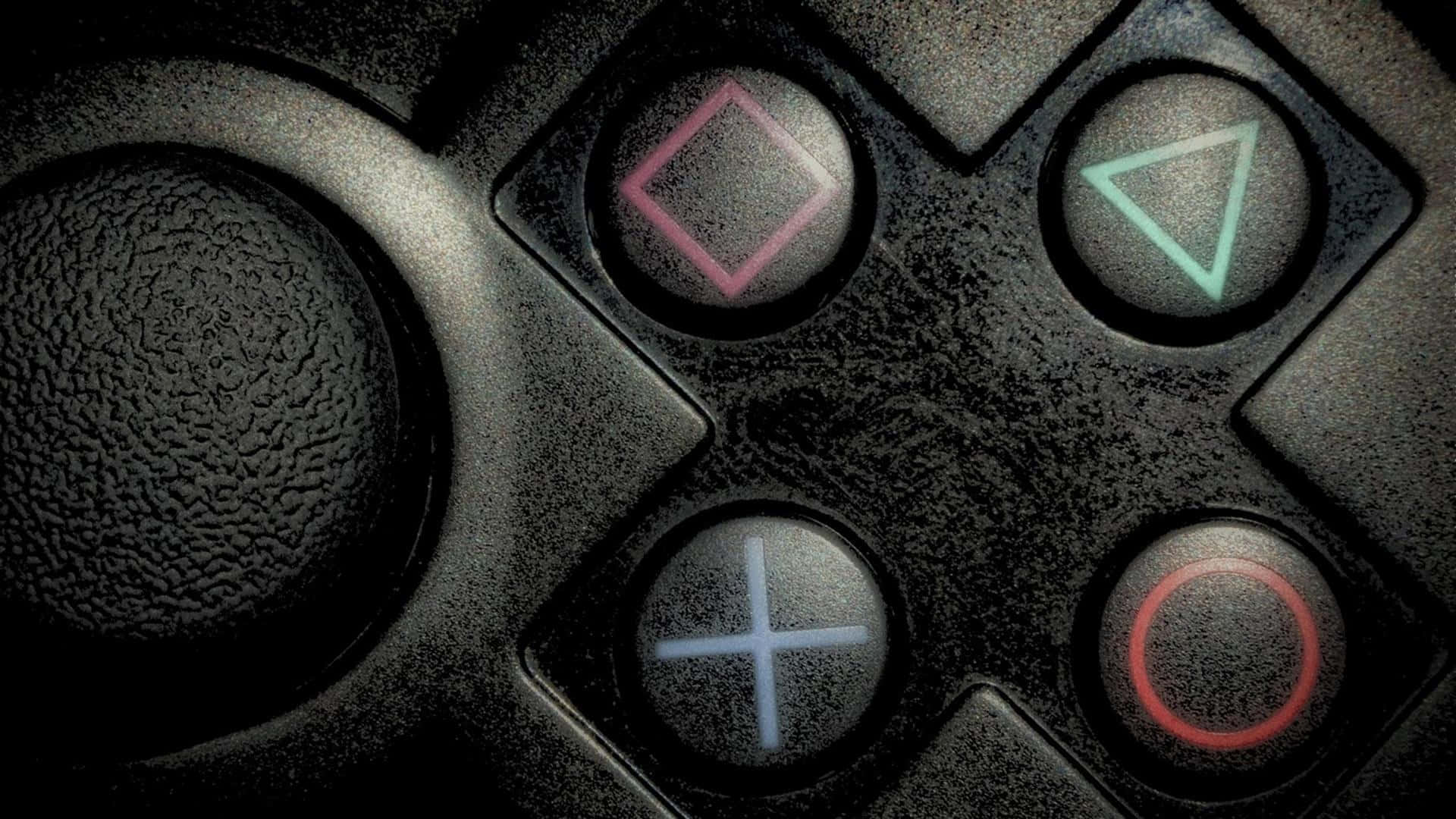 PS Vita, black, glowing pink green blue and red action buttons, Full HD Desktop Wallpaper