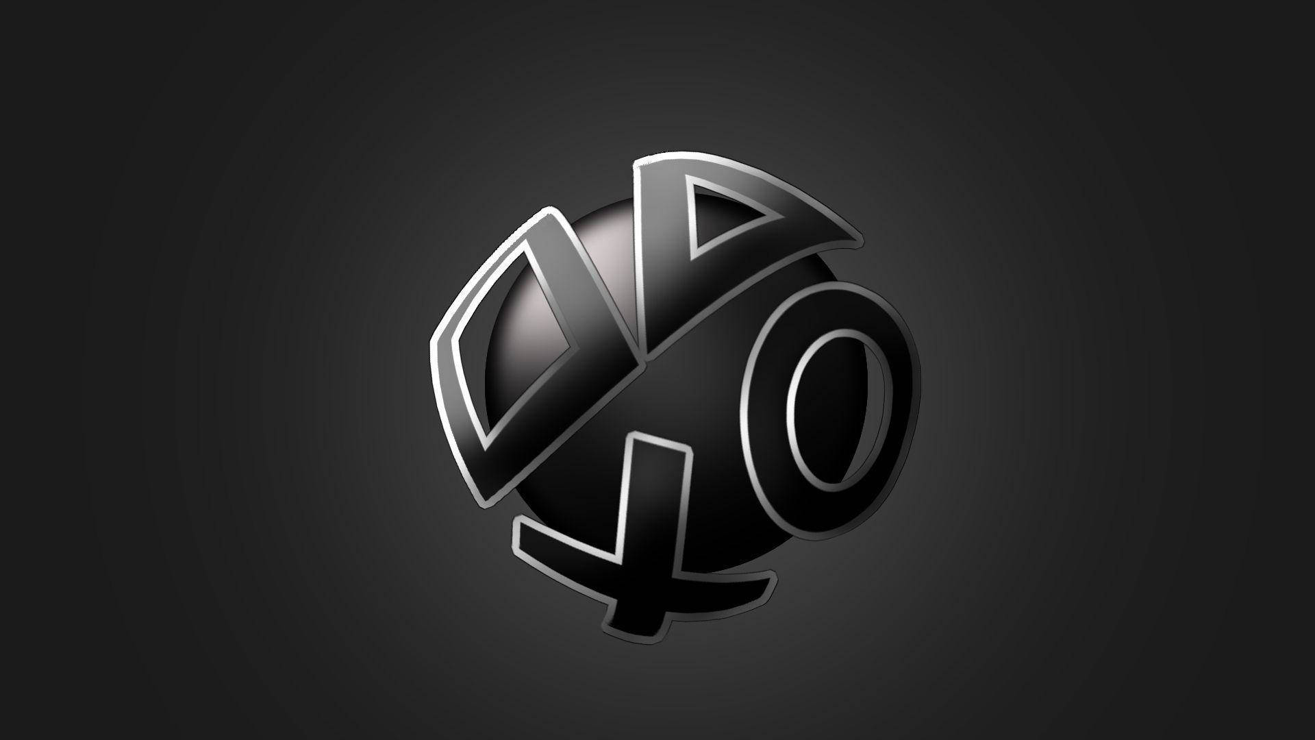 PS3, black, metallic logo, Full HD Desktop Wallpaper