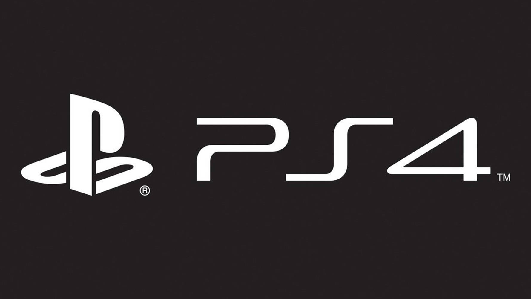 PS4 Logo, white, solid black background, HD Desktop Wallpaper