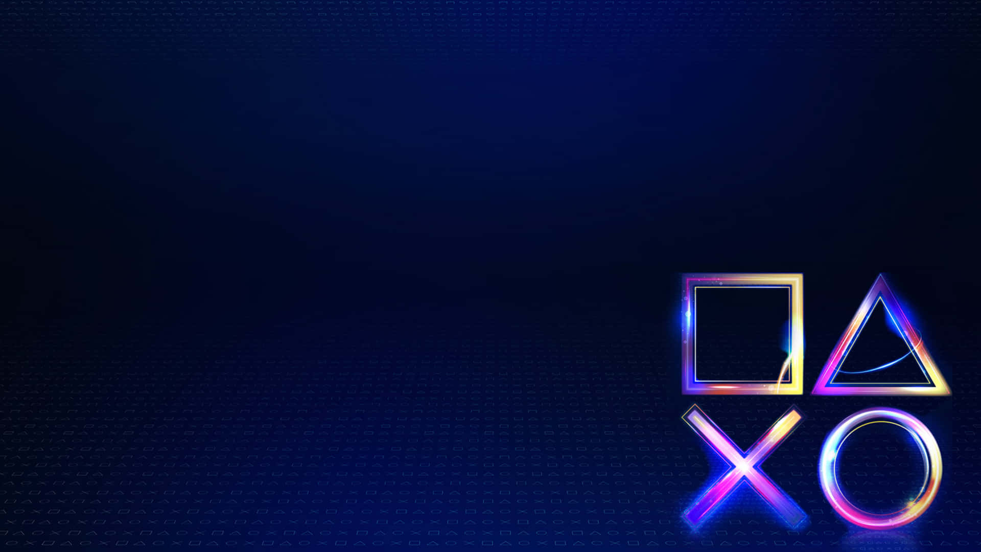 PS4, PlayStation controller symbols, neon hues, Full HD Desktop Wallpaper