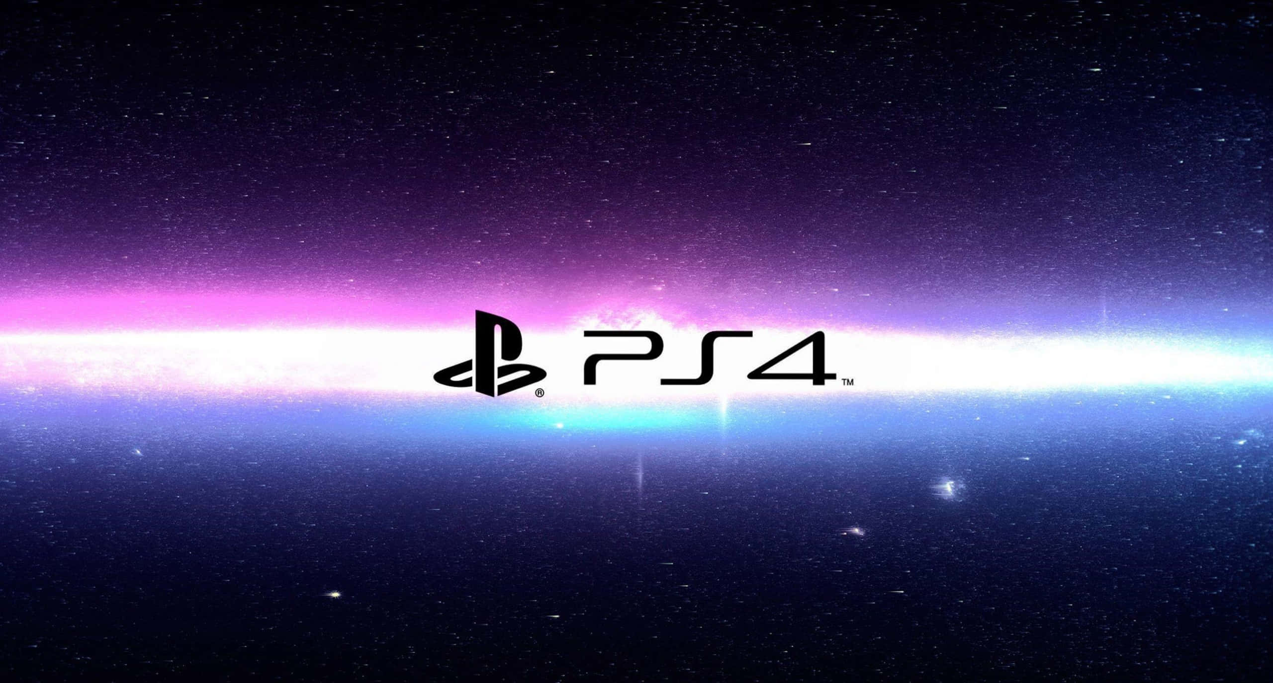 PS4, PS4 logo, cosmic backdrop, 2K Desktop Wallpaper
