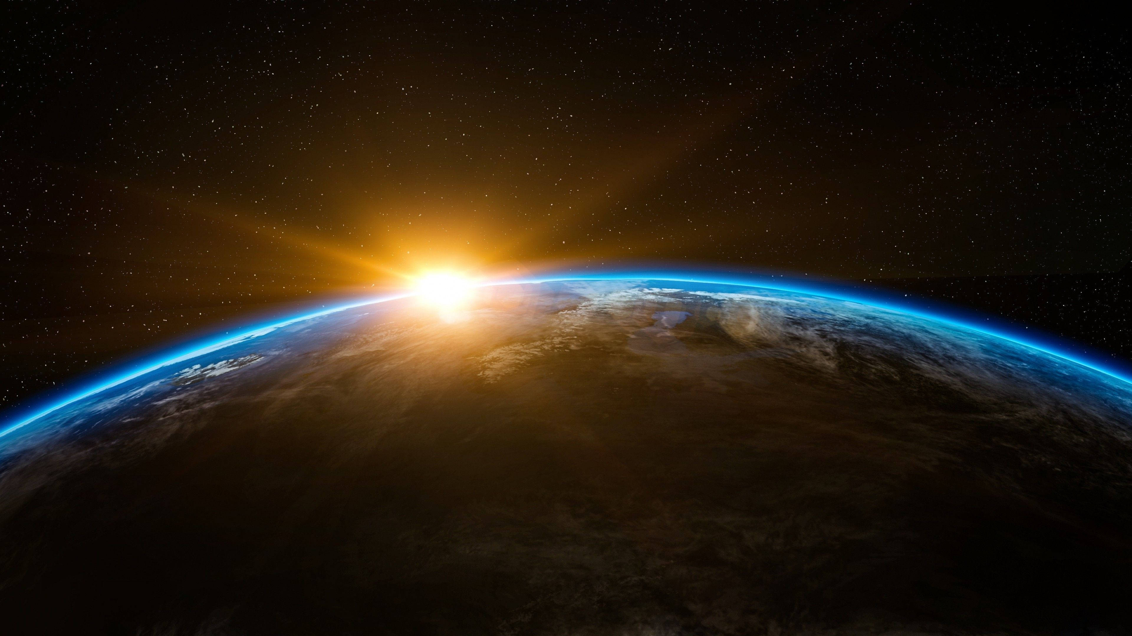 PS4, space, Earth, 4K Desktop Wallpaper