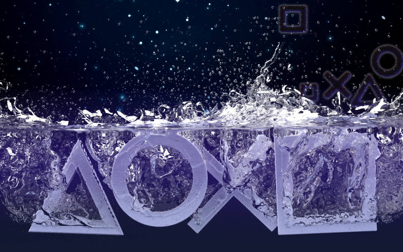 PS4, purple, water, HD Desktop Wallpaper
