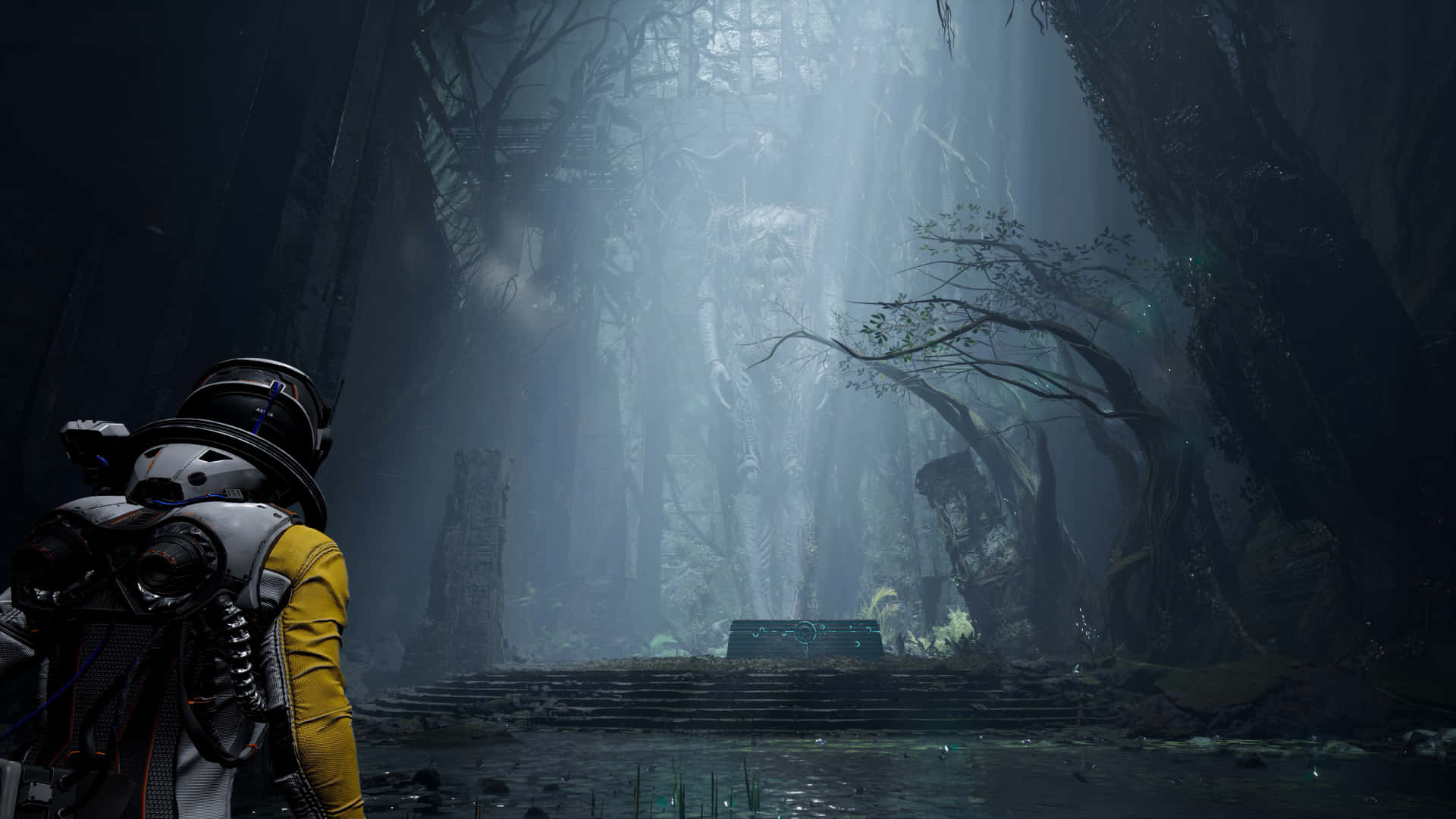 PS5 Games, astronaut, yellow suit, Full HD Desktop Wallpaper