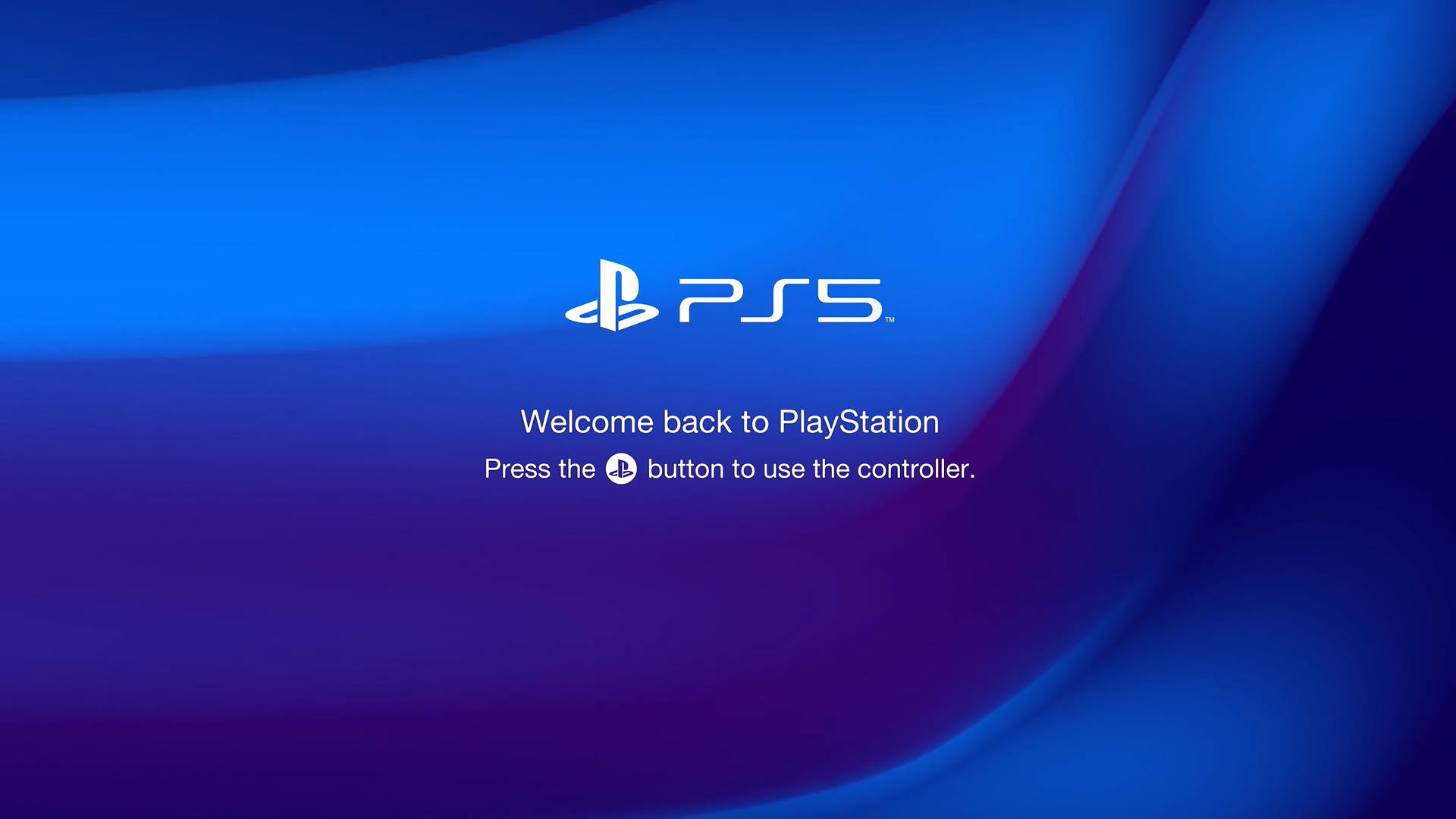 PS5, glowing blue, purple gradients, Full HD Desktop Wallpaper