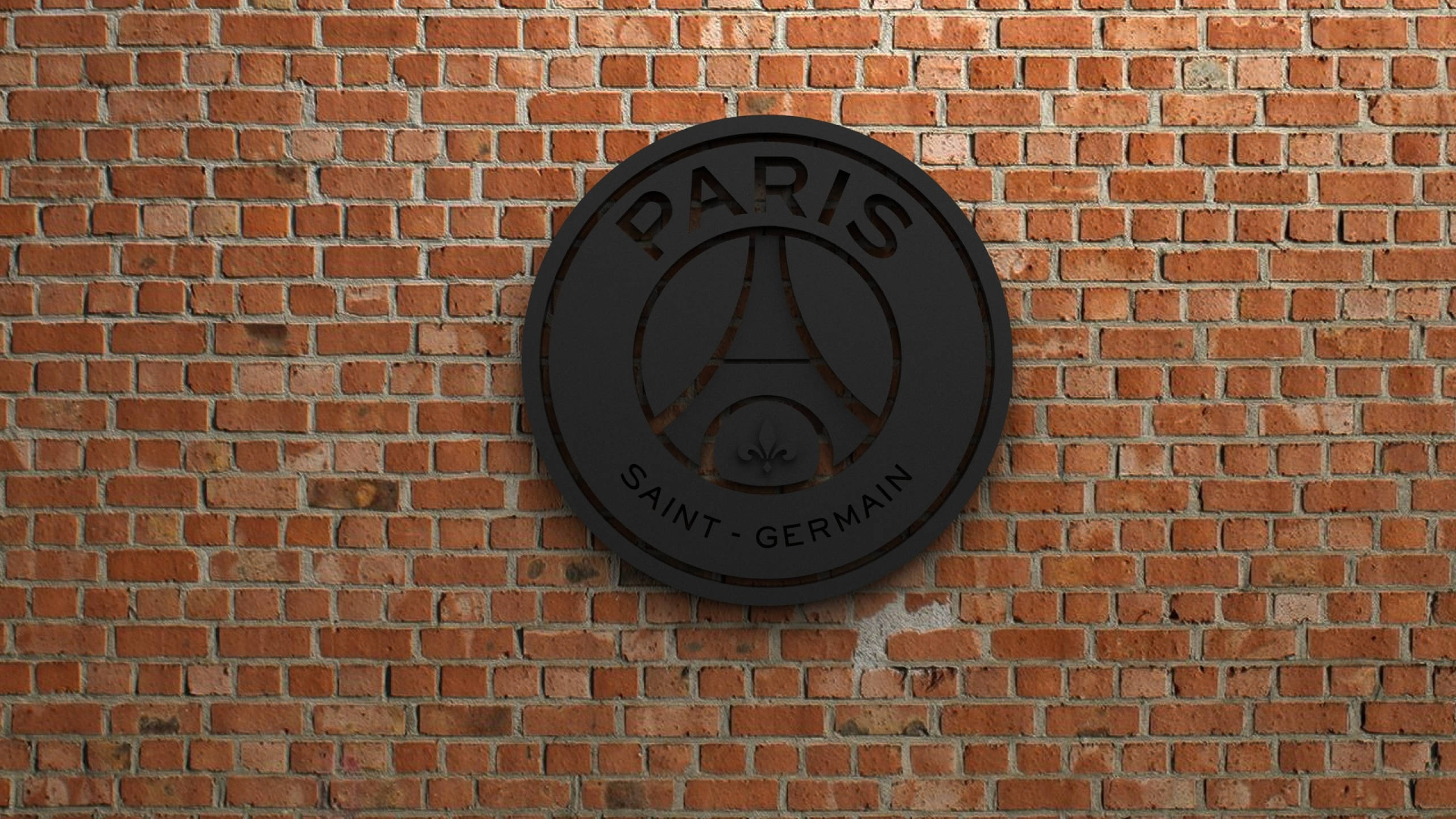 PSG, PSG Crest, black, 2K Desktop Wallpaper