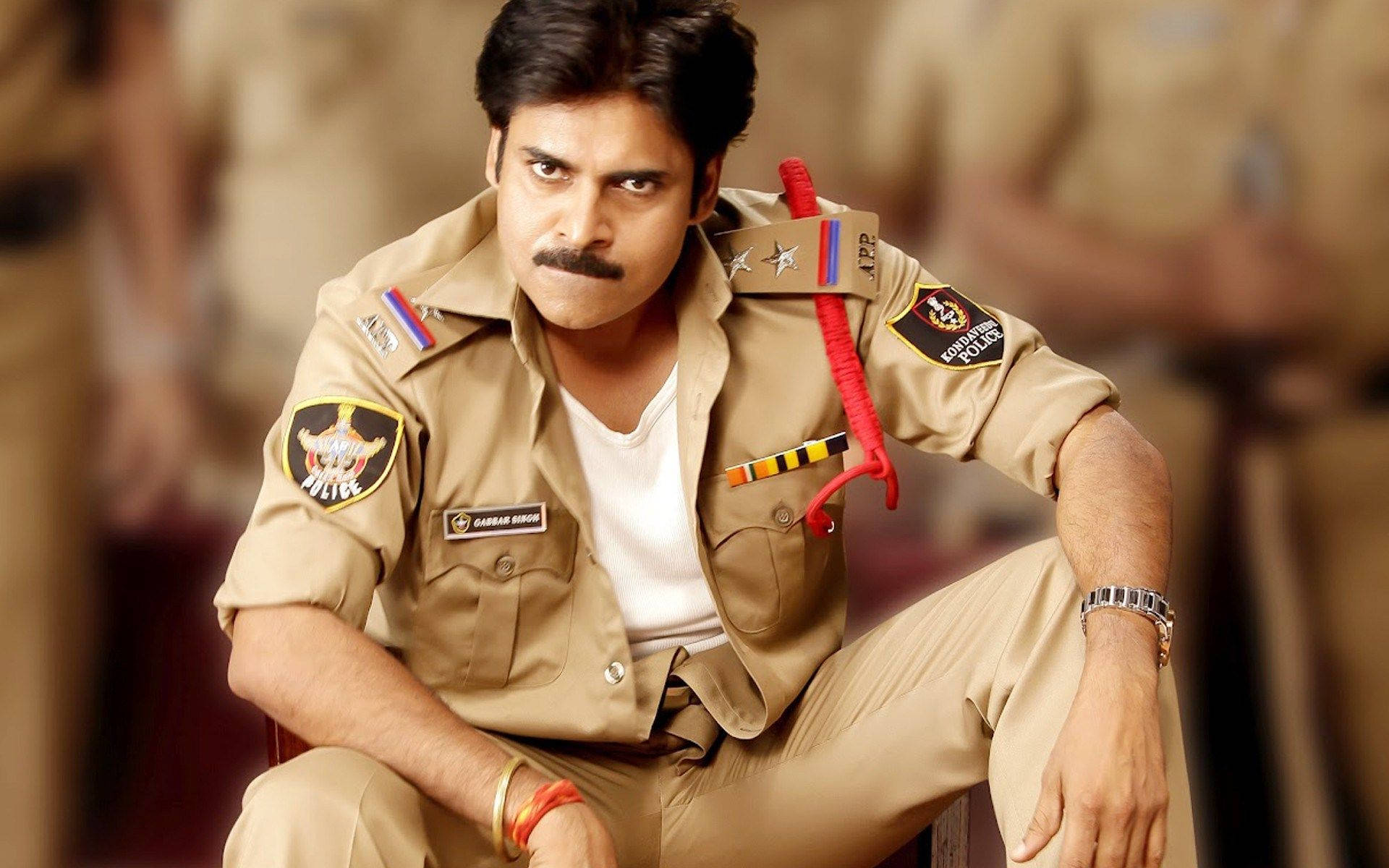 PSPK, crouching, police uniform, Full HD Desktop Wallpaper