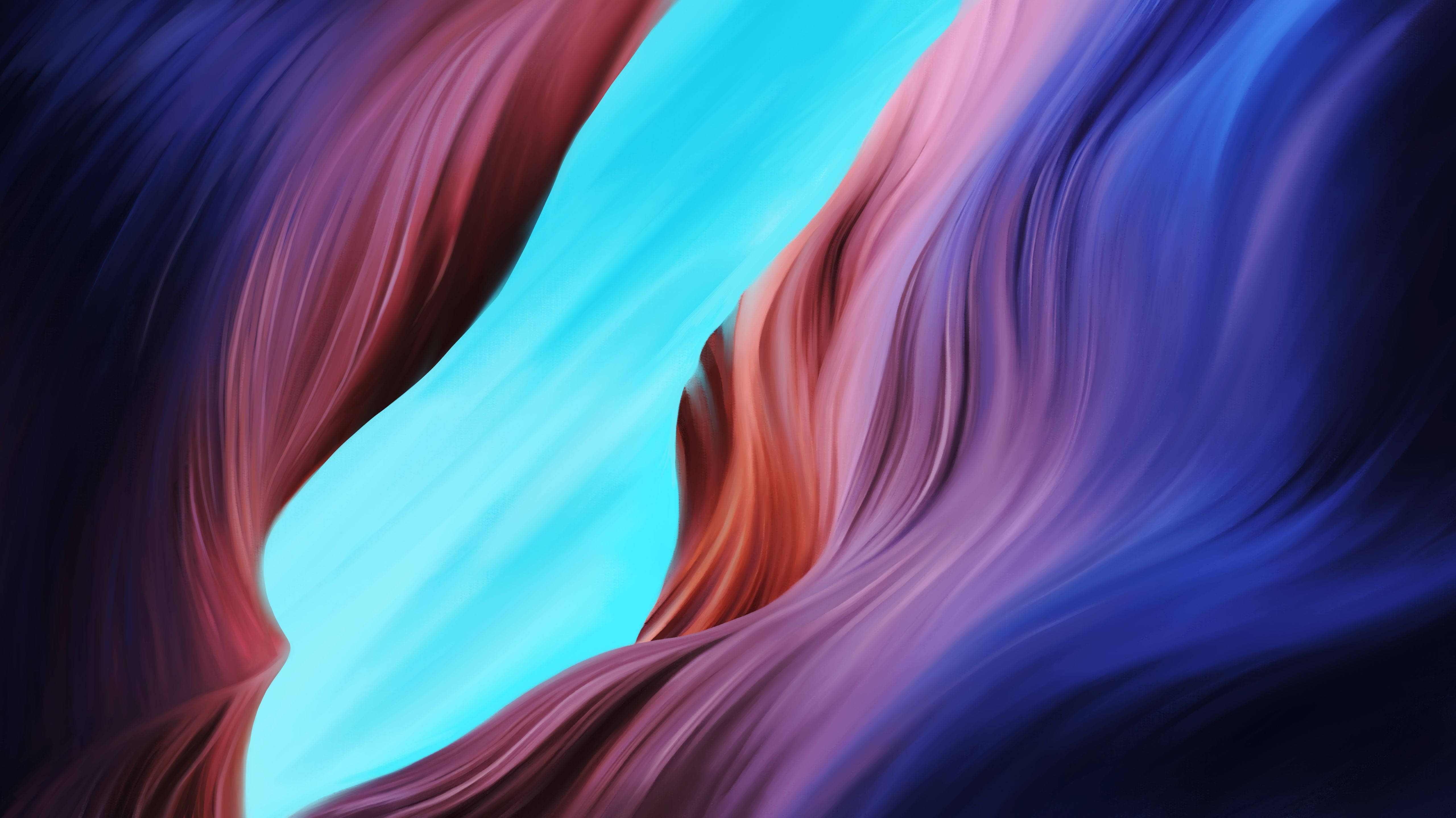 abstract waves, psychedelic 4k, deep purples, 5K Desktop Wallpaper
