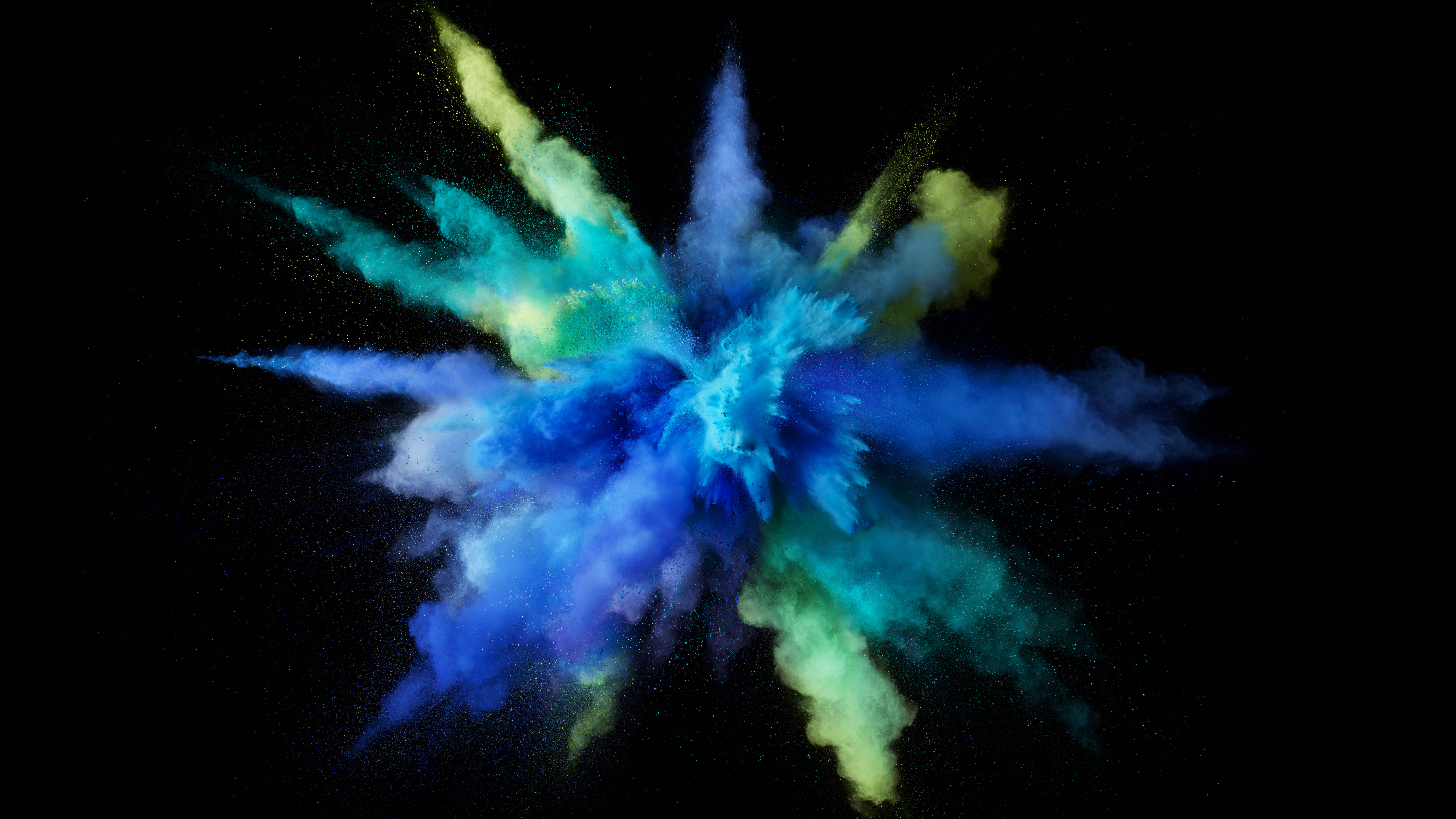 vibrant blue, vibrant green, powder, 5K Desktop Wallpaper