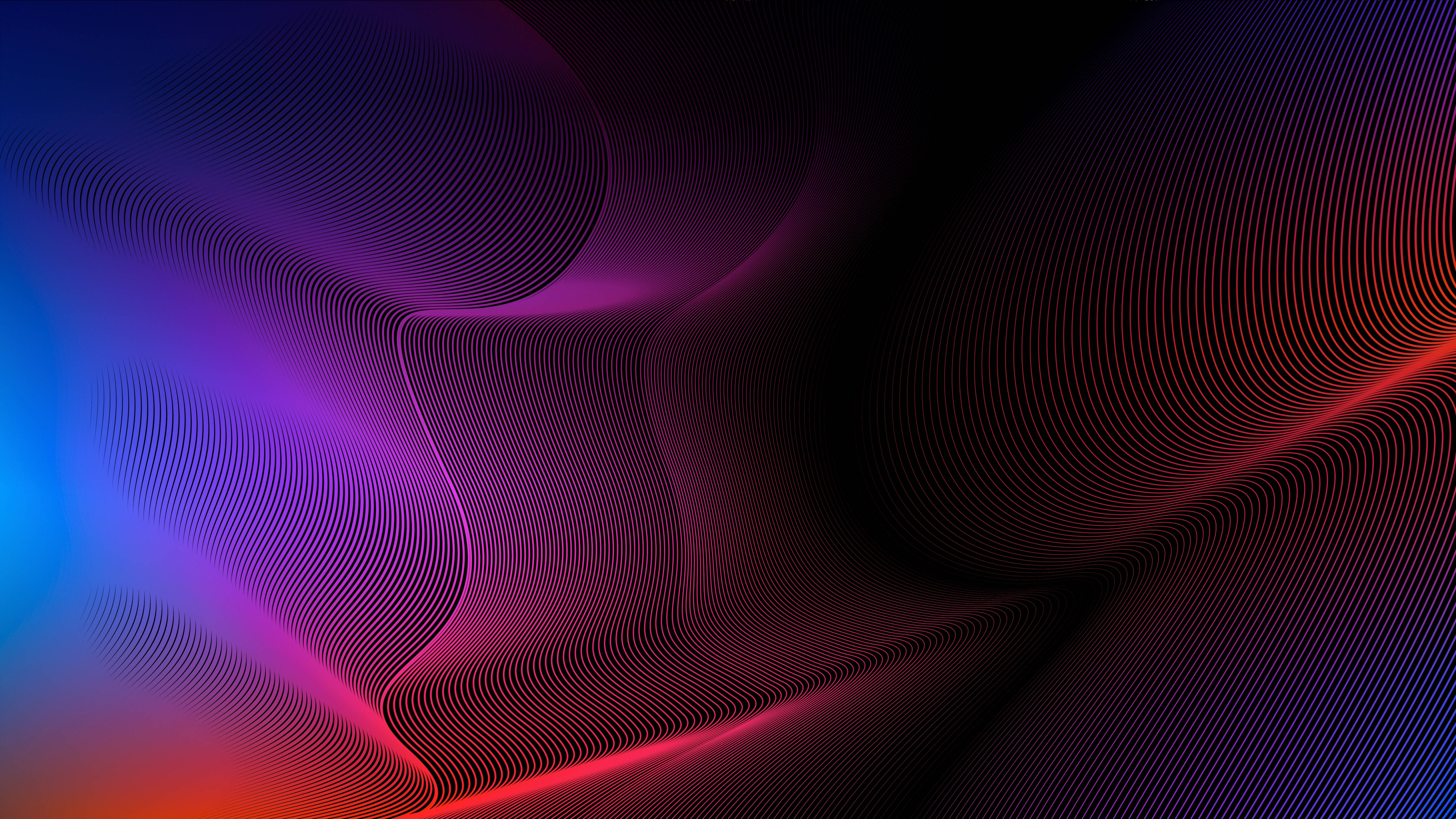 abstract purple psychedelic 4k, glowing lines, dark canvas, 5K Desktop Wallpaper
