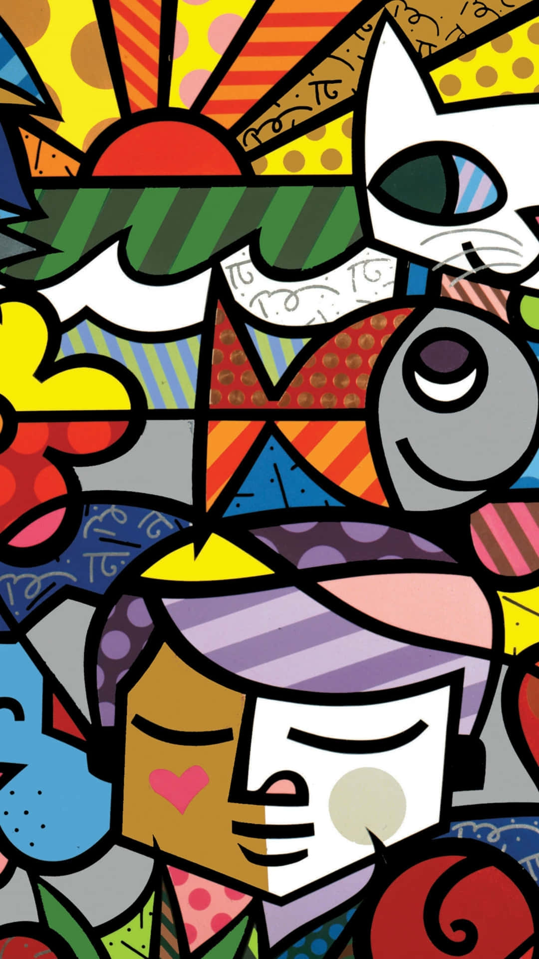 Psychedelic Animals, 1080 x 1920 wallpaper, Colorful Psychedelic Safari Adventure, Full HD Phone Wallpaper