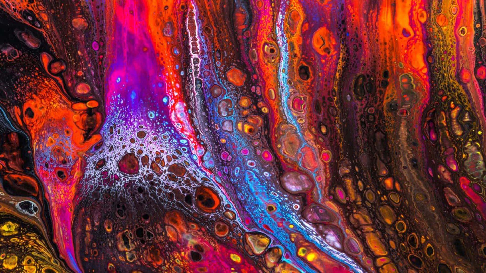 psychedelic art, red, purple, Full HD Desktop Wallpaper