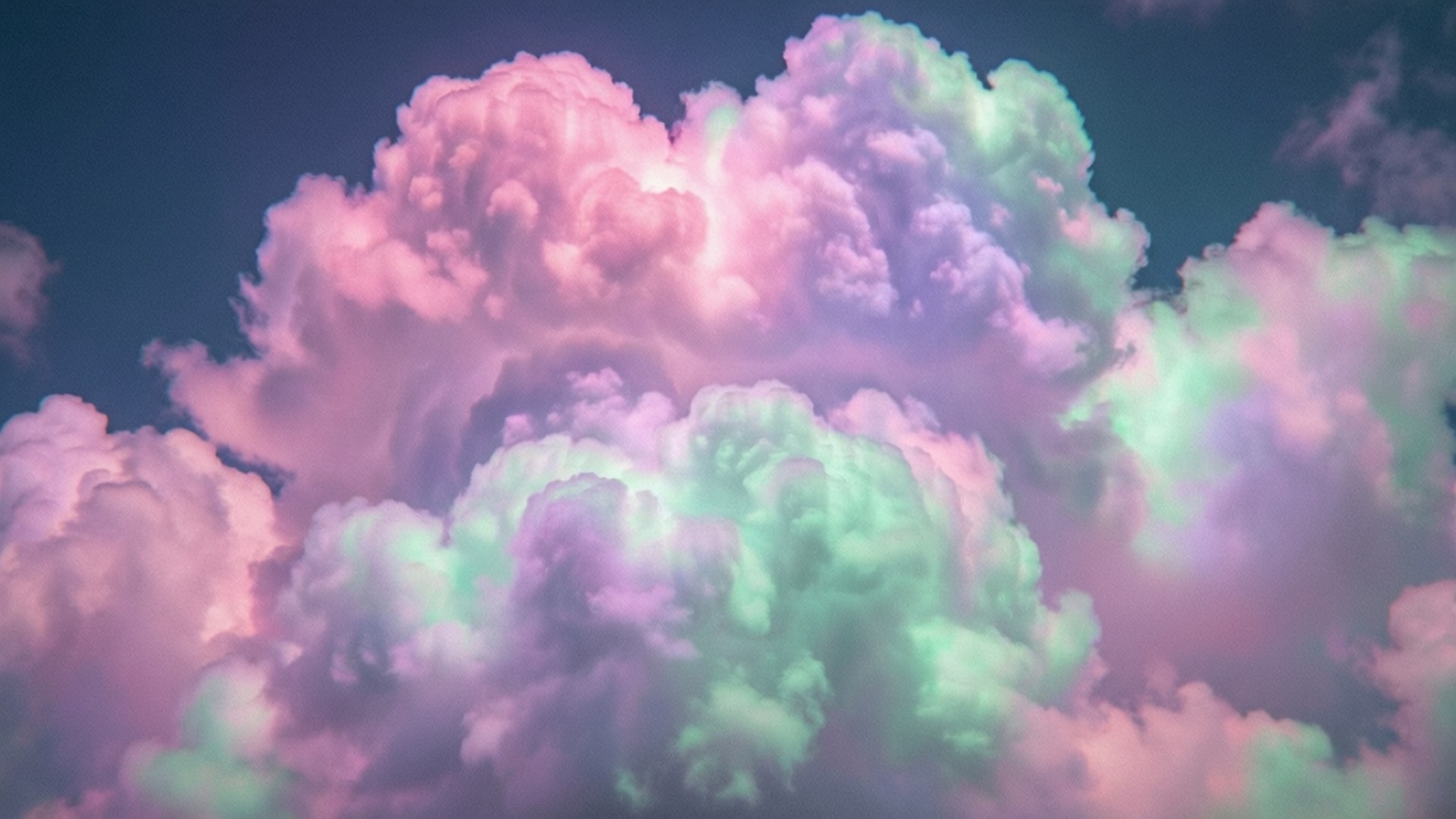 cotton candy sky, pastel psychedelic cloud formation, cotton candy, Full HD Desktop Wallpaper