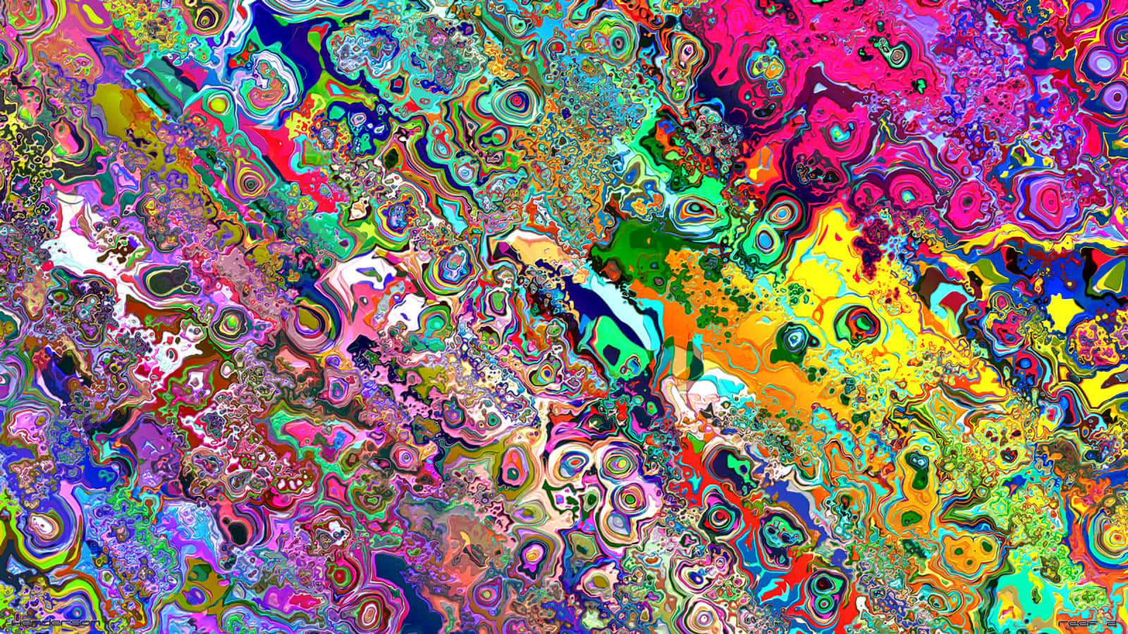 psychedelic, neon colors, swirling, HD Desktop Wallpaper