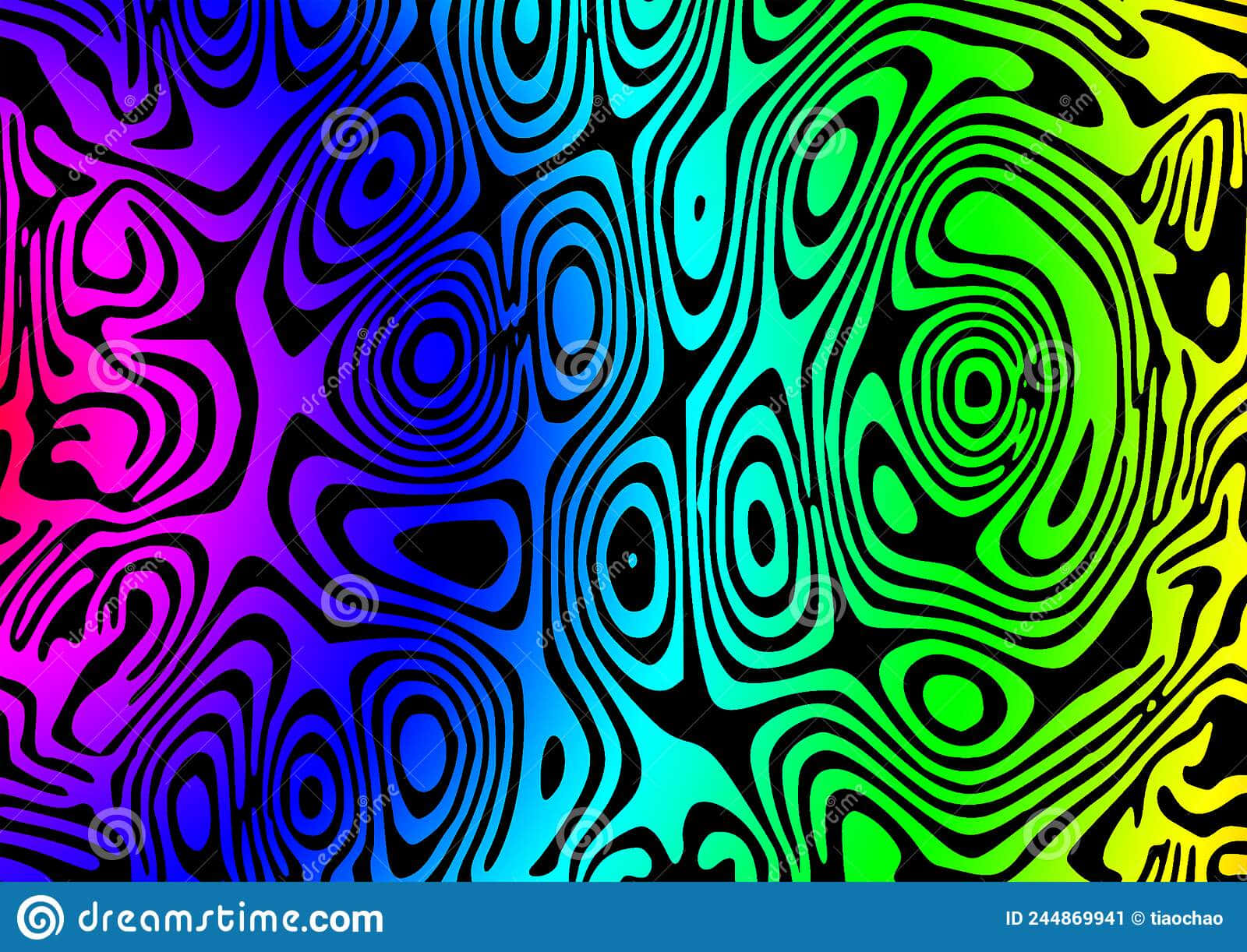 Psychedelic Colors, neon colors, hypnotic concentric patterns, HD Desktop Wallpaper