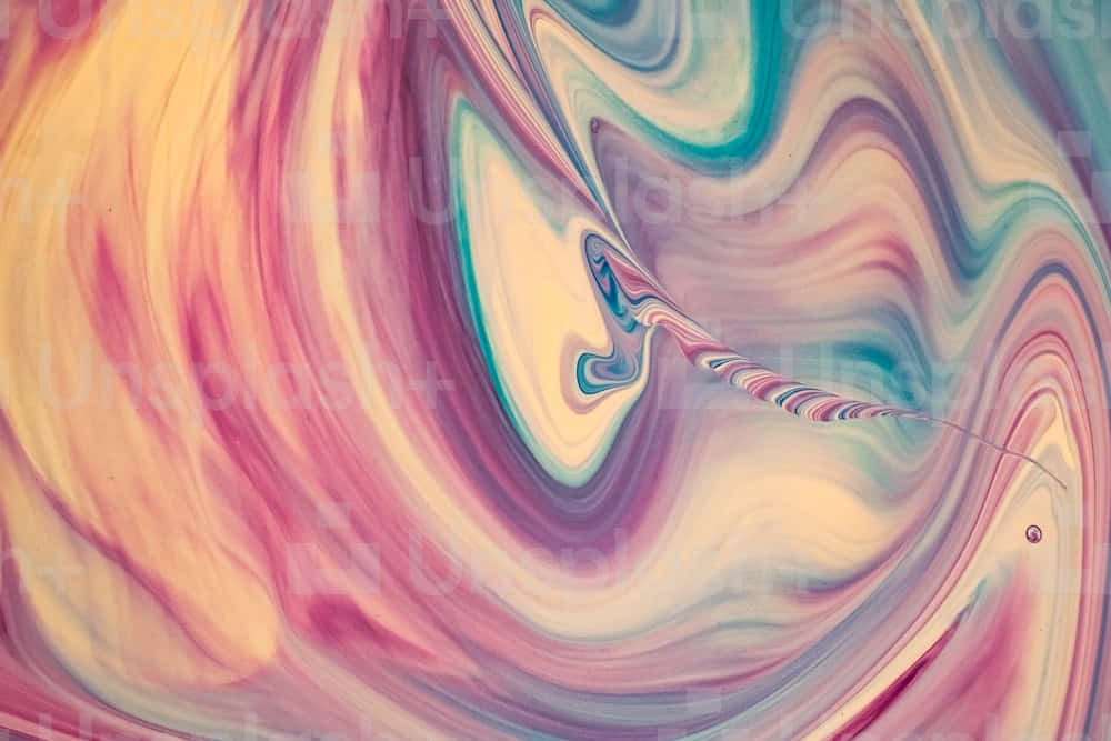 Psychedelic Colors, pink, yellow, SD Desktop Wallpaper