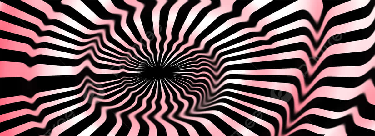 psychedelic colors, wavy black and pink stripes, dark center, SD Desktop Wallpaper