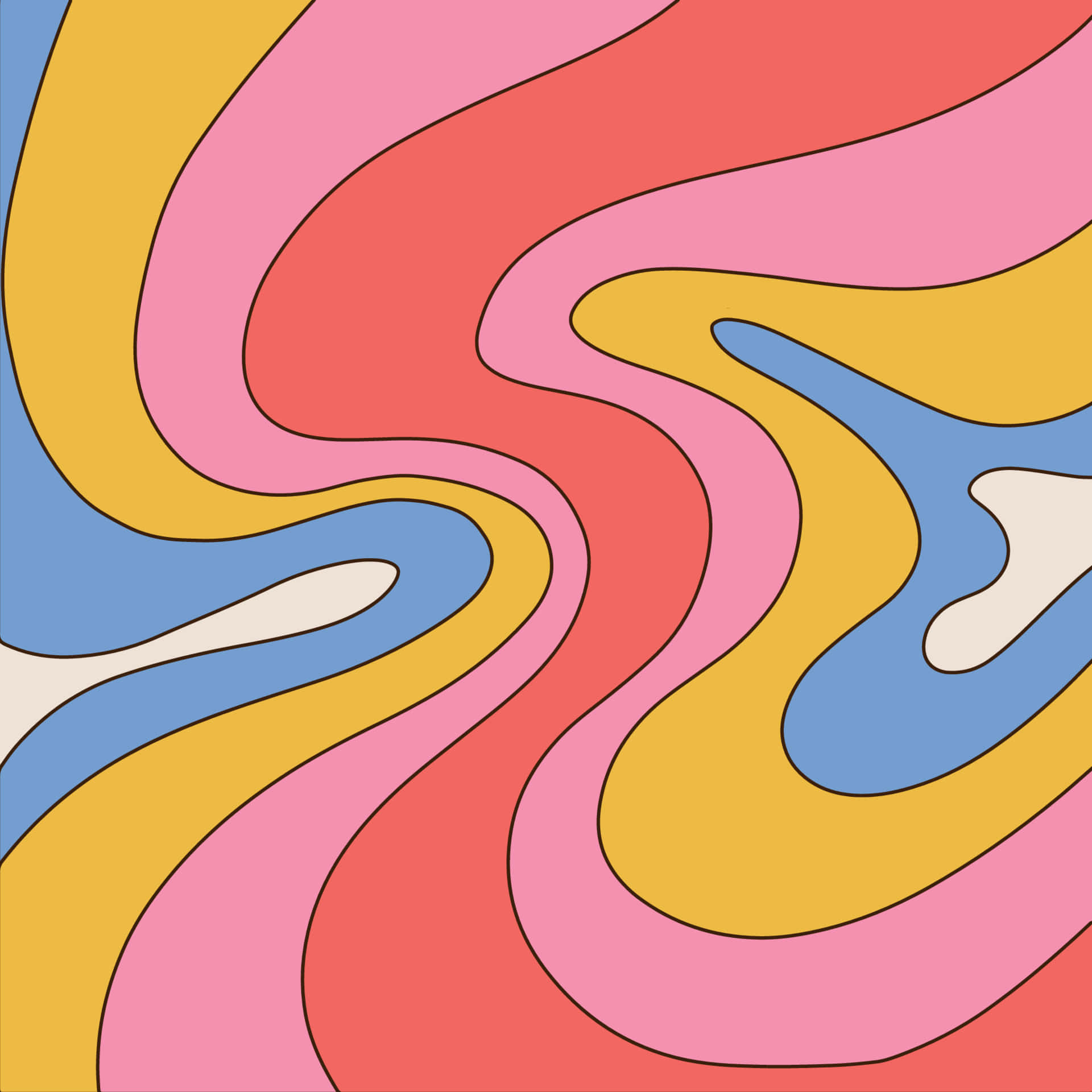 psychedelic colors, pink, yellow, Full HD Desktop Wallpaper