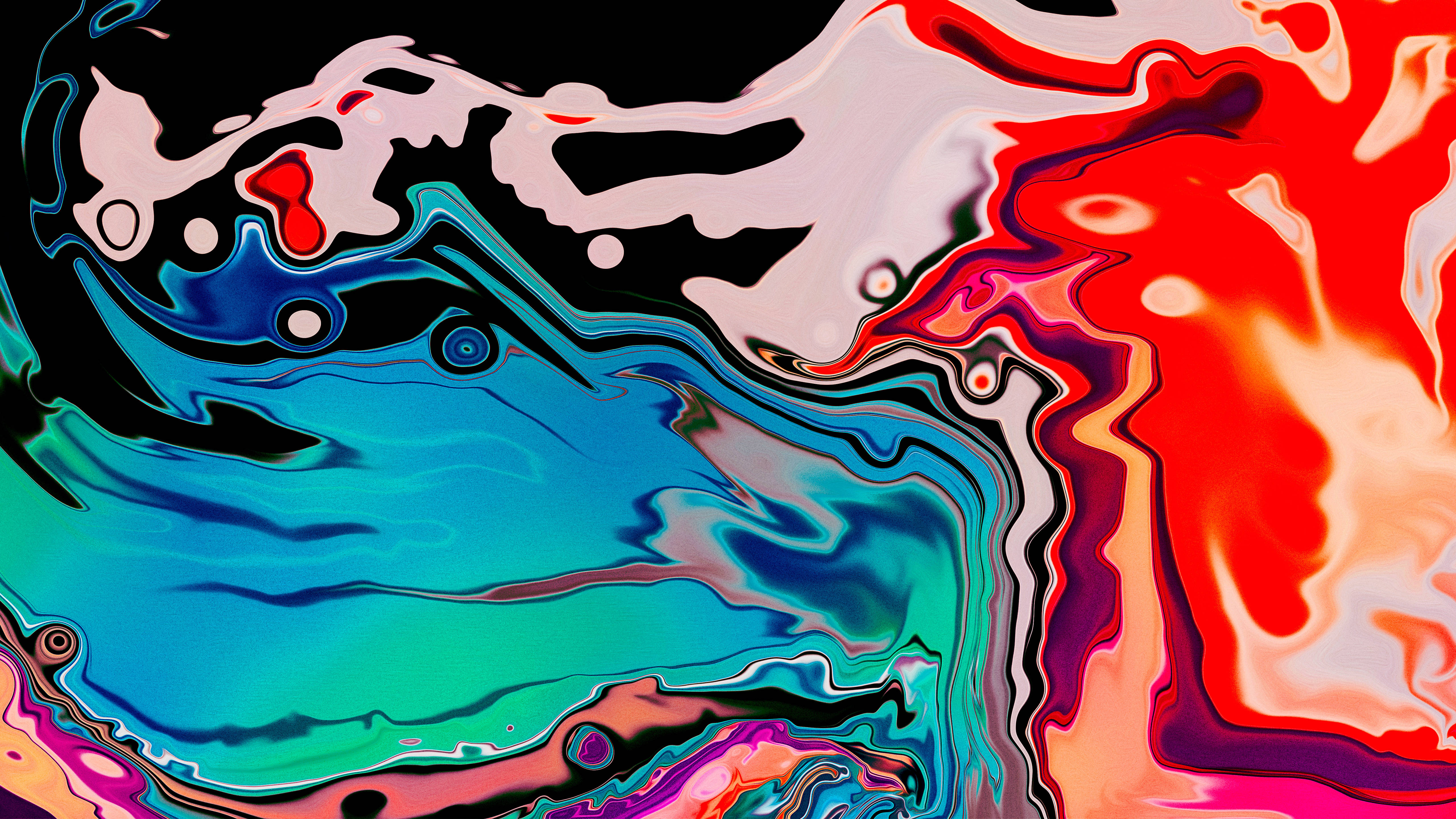 Psychedelic 4K, red, orange, 5K Desktop Wallpaper