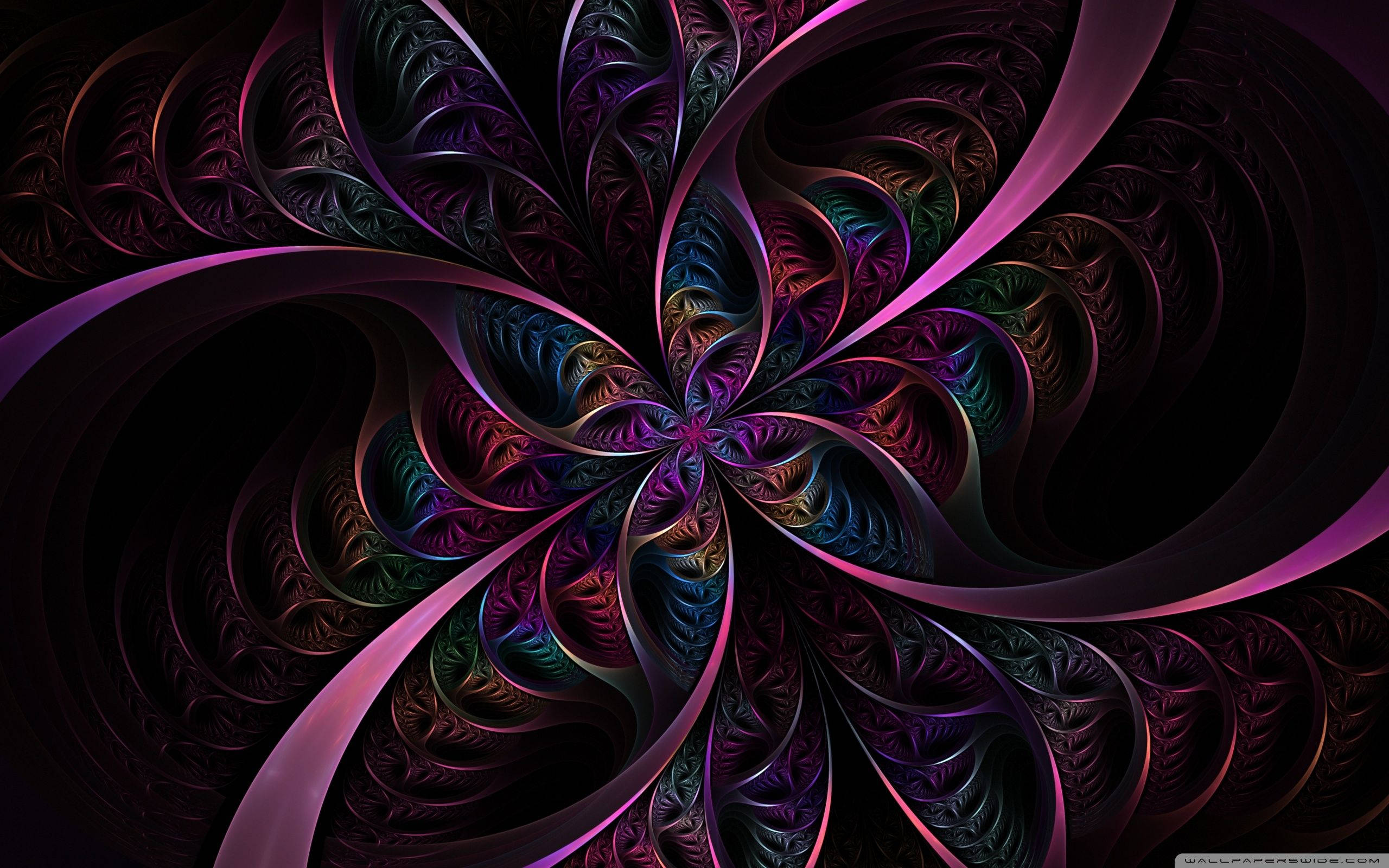 blue purple psychedelic, fractal artwork, vibrant purples, 2K Desktop Wallpaper