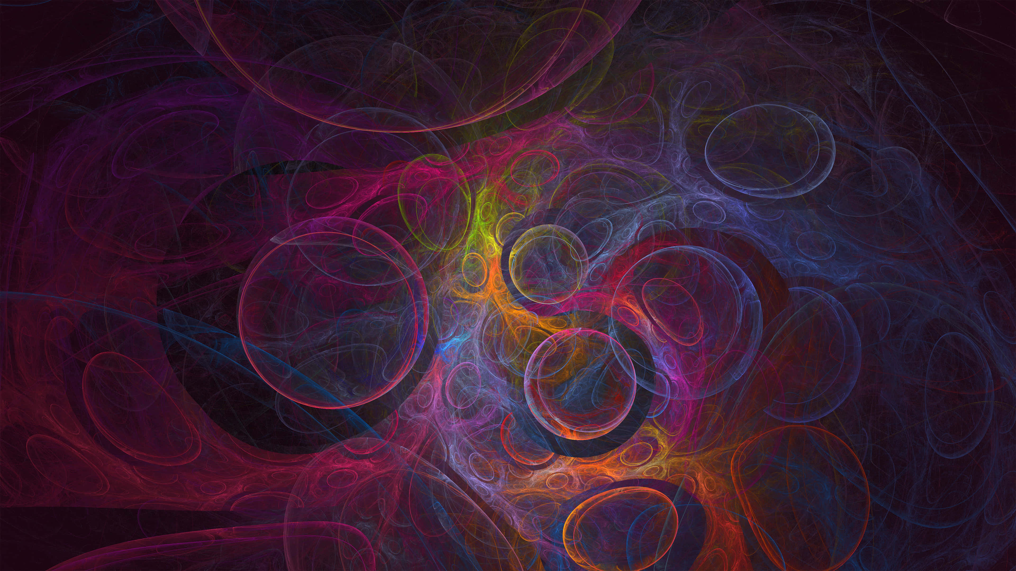 magenta, orange, blue, 4K Desktop Wallpaper
