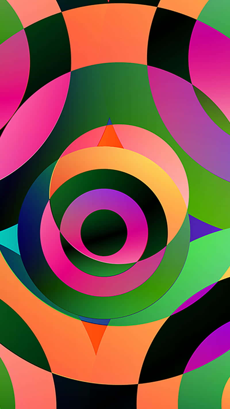 Psychedelic Colors, neon hues, concentric circles, HD Phone Wallpaper