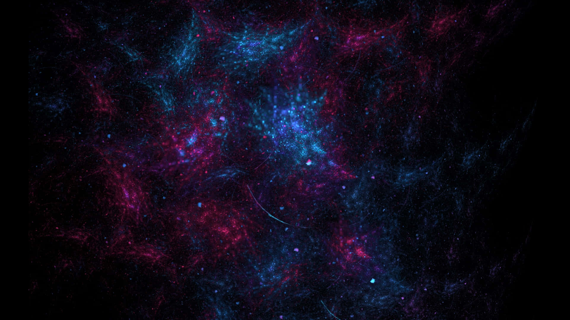electric blue, deep magenta, star-speckled black void, Full HD Desktop Wallpaper