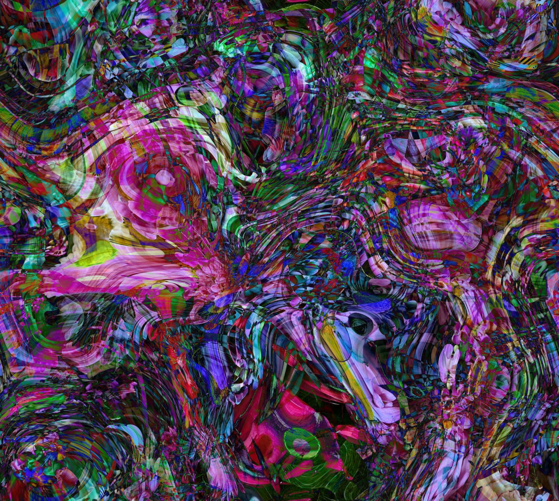 Psychedelic Grunge, magenta, green, Full HD Desktop Wallpaper