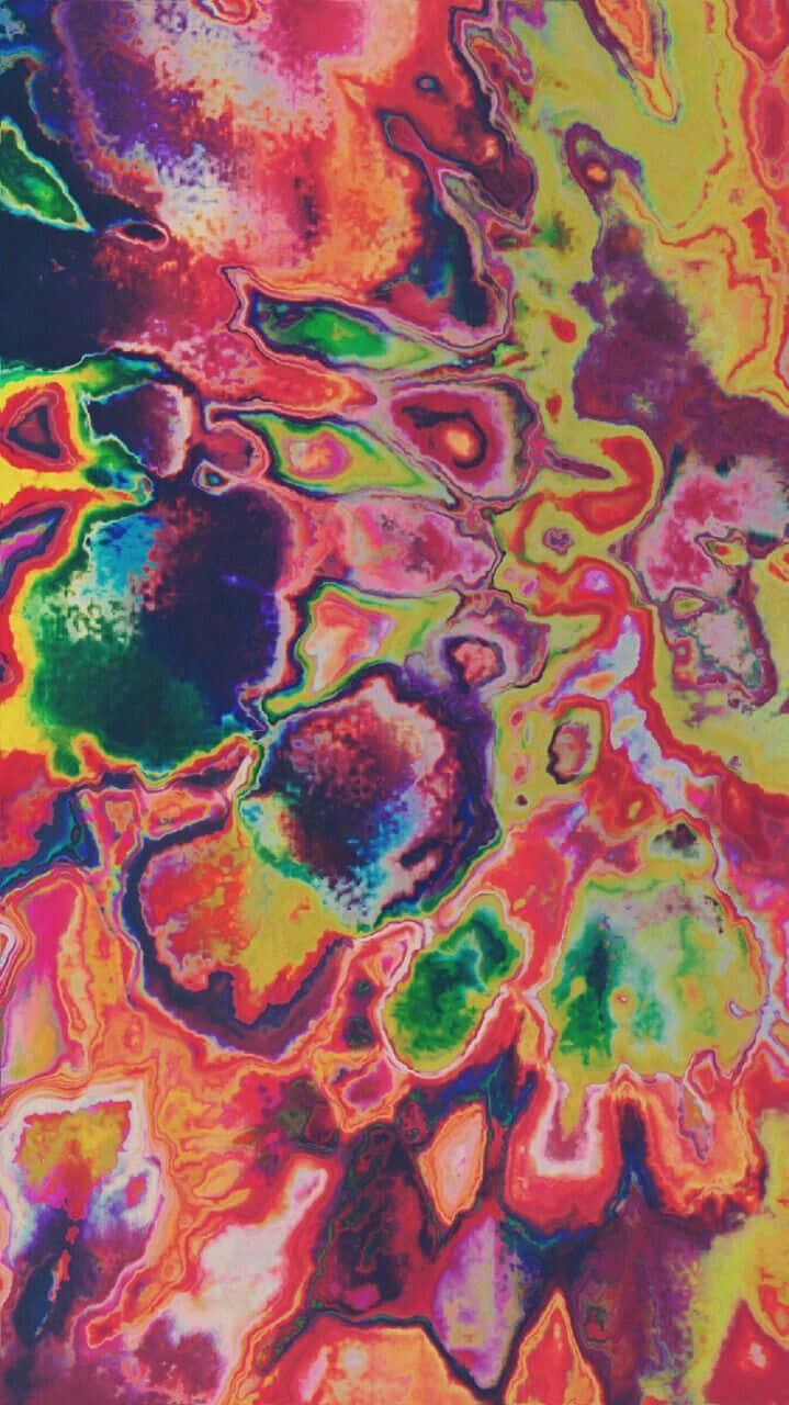 Psychedelic Grunge, neon colors, abstract swirls, HD Phone Wallpaper