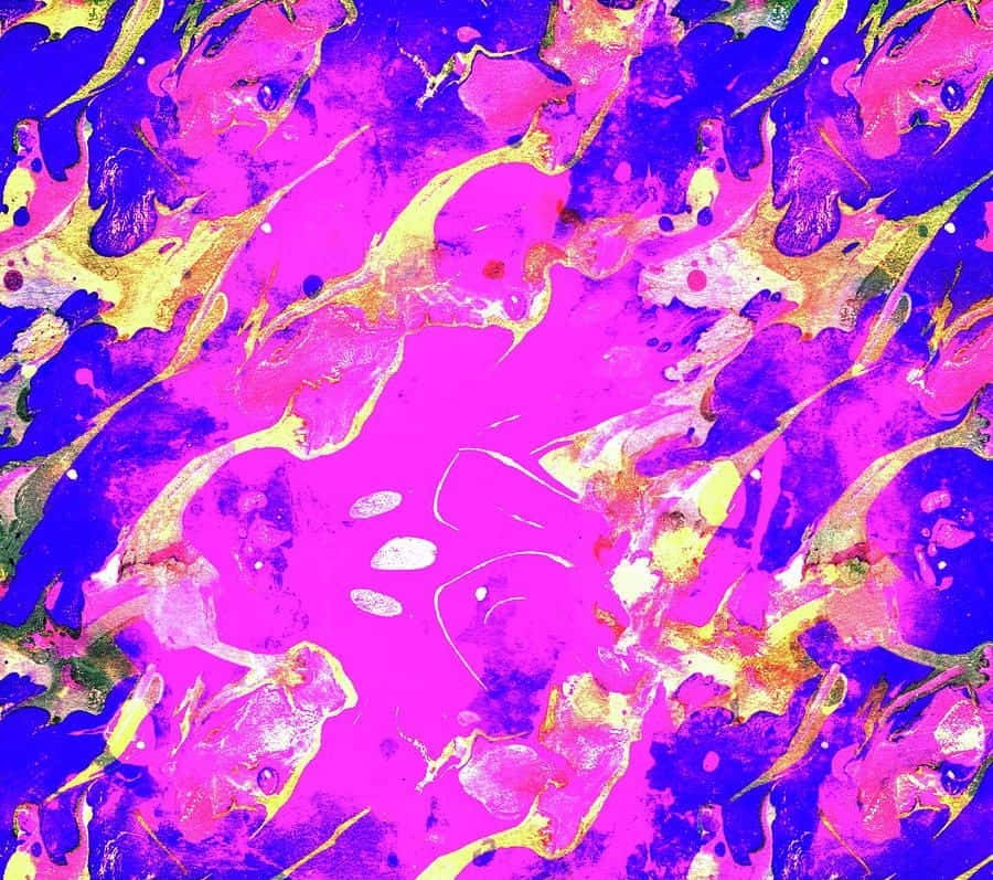 Psychedelic Grunge, magenta purple, gold, SD Desktop Wallpaper