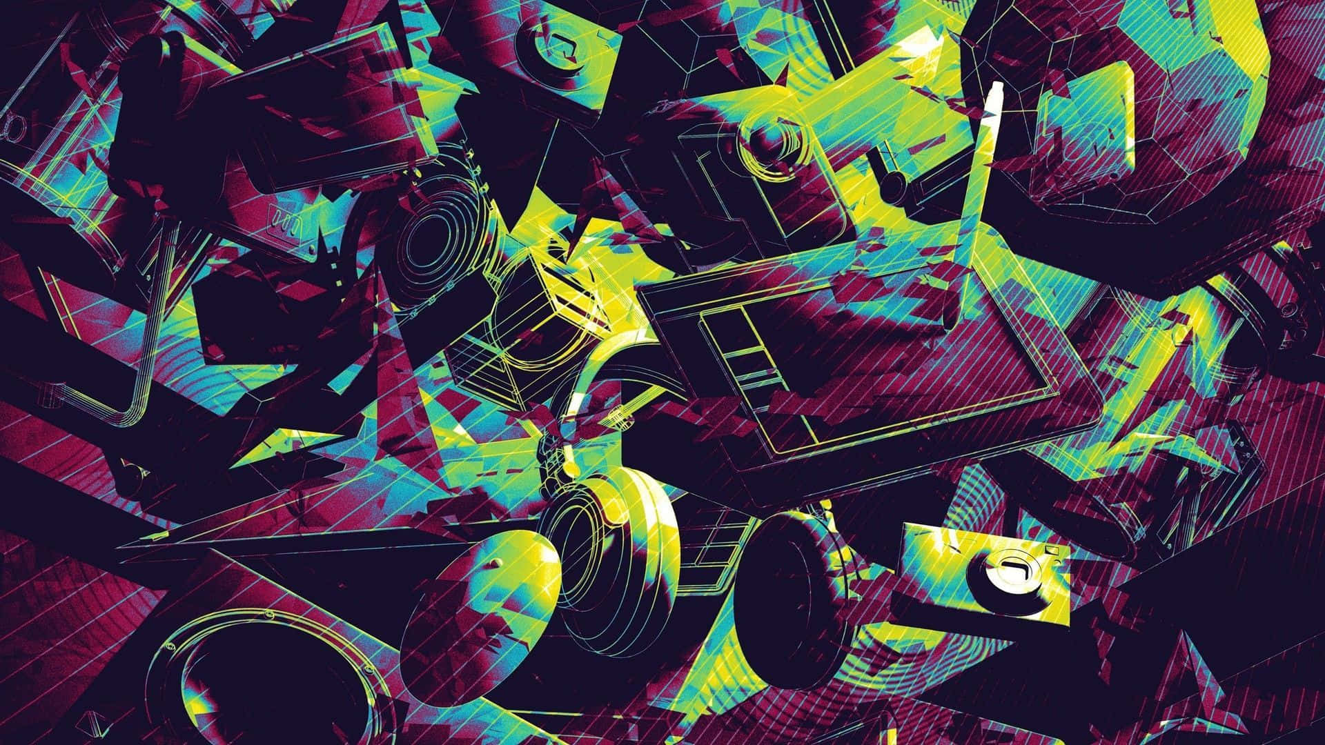 Psychedelic Grunge, 1920 x 1080, neon, Full HD Desktop Wallpaper