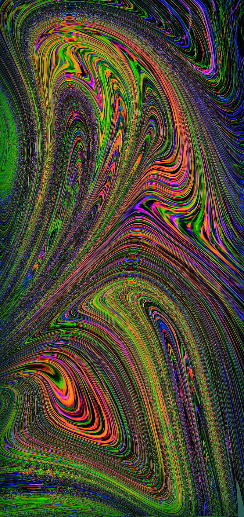 psychedelic colors, neon greens, purples, HD Phone Wallpaper