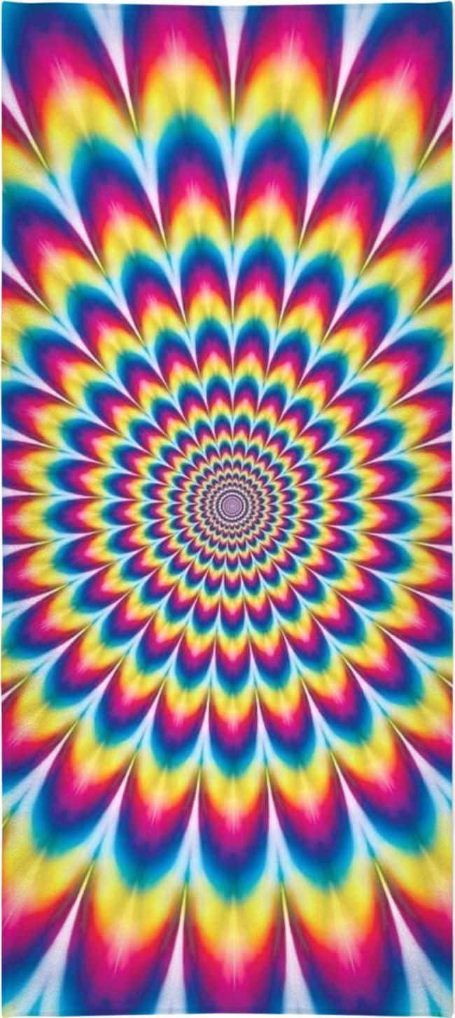 1960s psychedelic, psychedelic spiral pattern, concentric rainbow waves, HD Phone Wallpaper