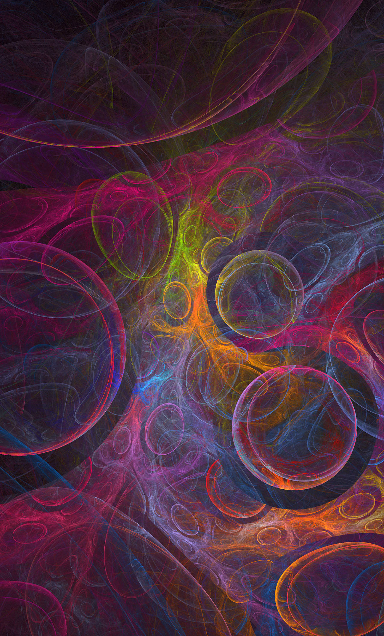Psychedelic iPhone, magenta, orange, Full HD Phone Wallpaper
