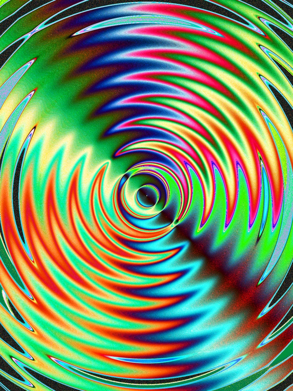 Psychedelic iPhone, colorful disk, vivid rainbow colors, HD Phone Wallpaper