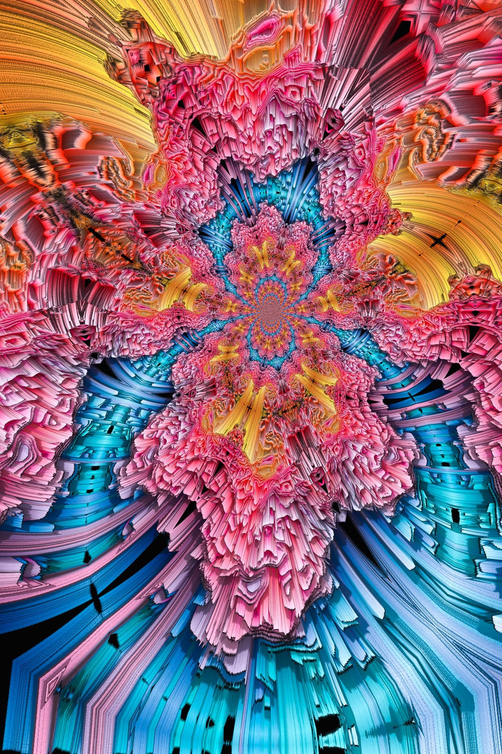Psychedelic iPhone, pink, blue, HD Phone Wallpaper